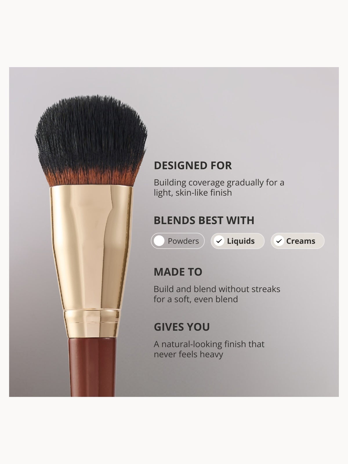Spectrum Collections Pantherine D17 Large Duo Fibre Foundation Makeup Brush 4
