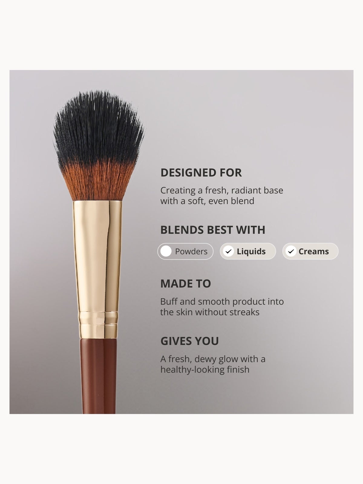 Spectrum Collections Pantherine D04 Dewy Foundation Makeup Brush 4