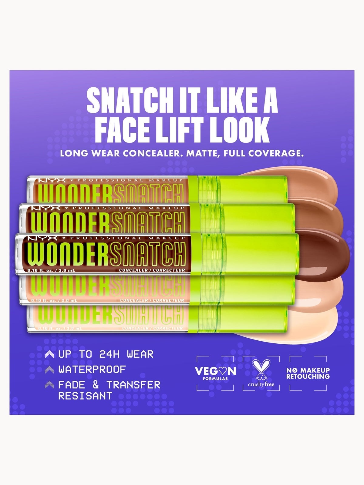 NYX Professional Makeup Wonder Snatch Concealer, Liquid Concealer, Up to 24h Hydration, Waterproof Wear (Various Shades) - Light Ivory 2