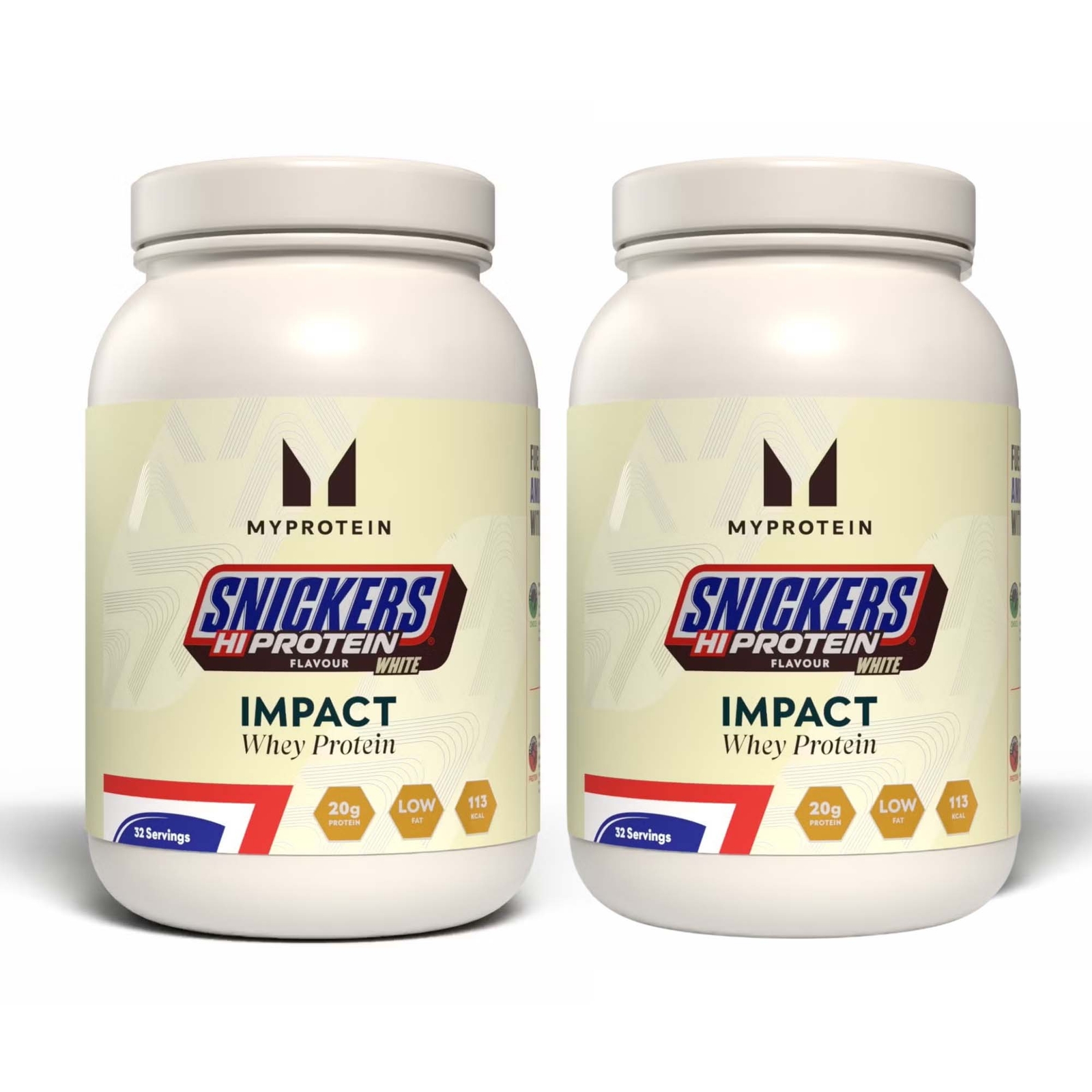 Myprotein UK MyProtein Impact Whey Protein — Snickers® Twin Pack - Snickers White - Snickers White - 1kg