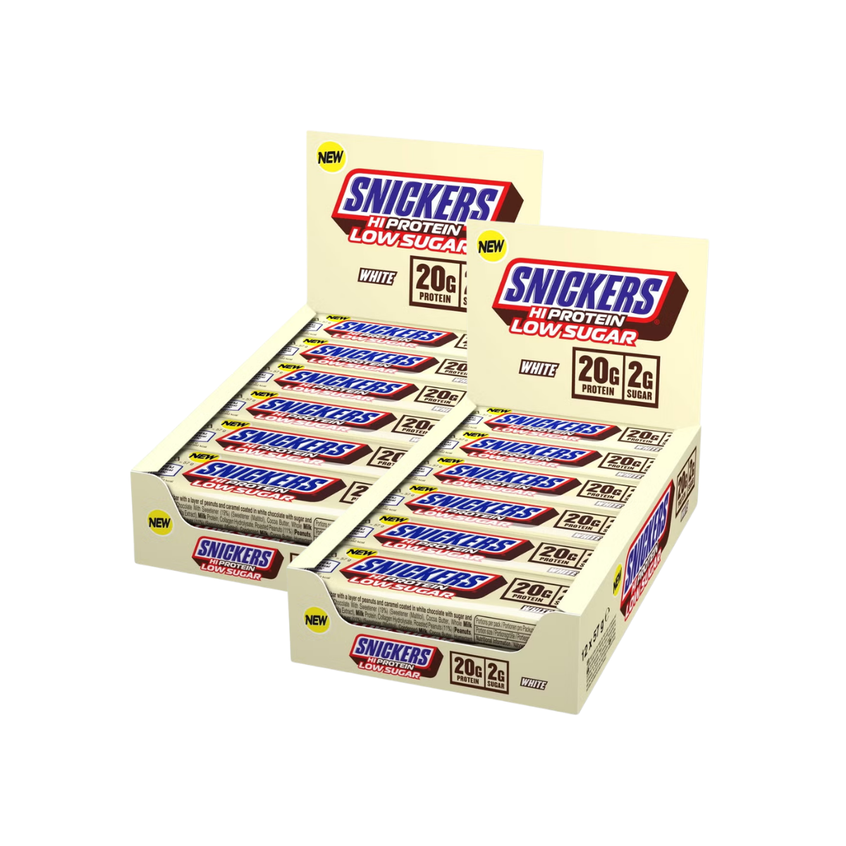 Myprotein UK MyProtein HiProtein Bars - Twin Pack - Snickers White HiProtein Bar - Snickers White HiProtein Bar - 24Bars