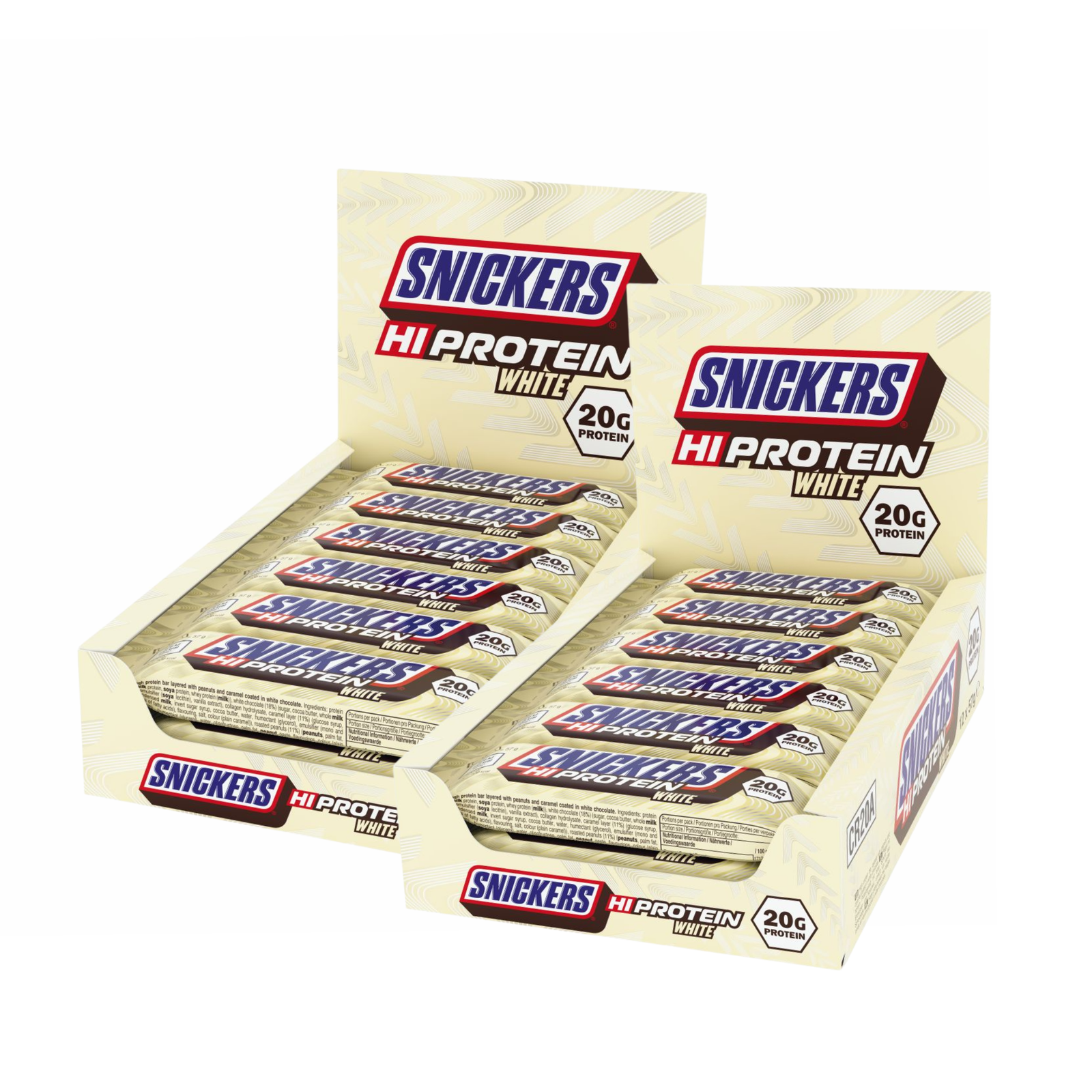 Myprotein UK MyProtein HiProtein Bars - Twin Pack - Snickers White HiProtein Bar - Snickers White HiProtein Bar - 24Bars