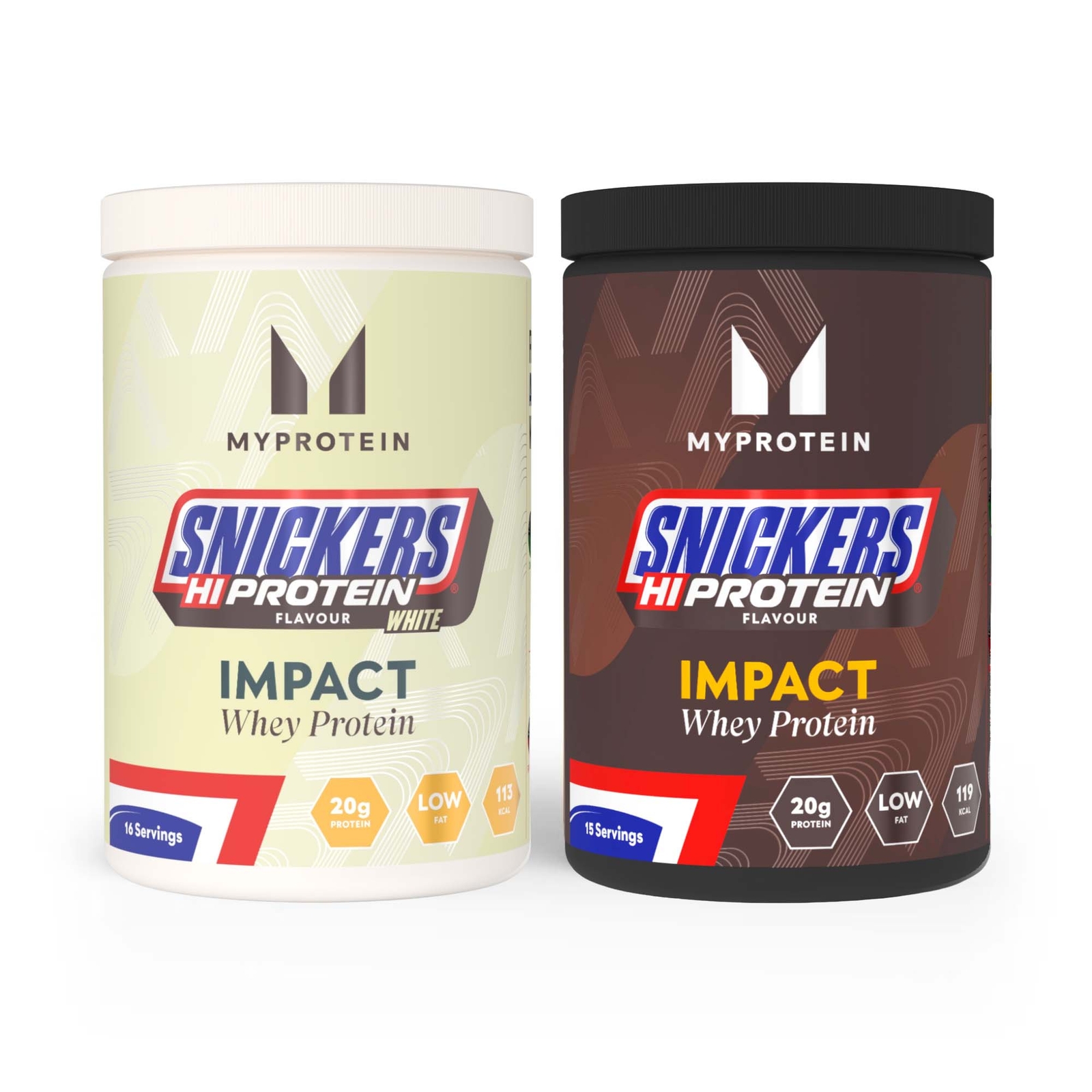 Myprotein UK MyProtein Impact Whey Protein — SNICKERS® Twin Pack - Snickers Original - Snickers White - 500g