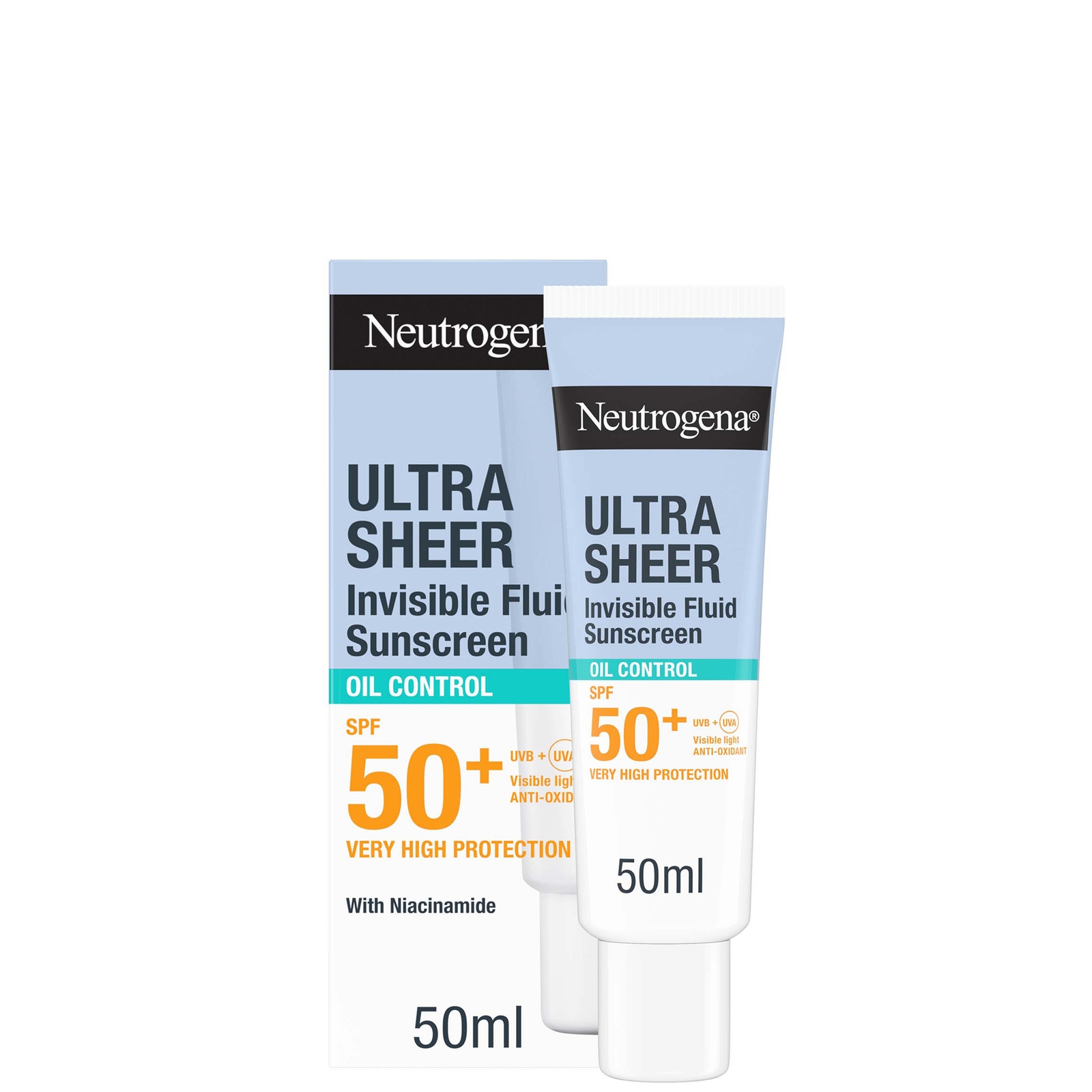 

Neutrogena Ultra Sheer Invisible Fluid Sunscreen Oil Control SPF50+