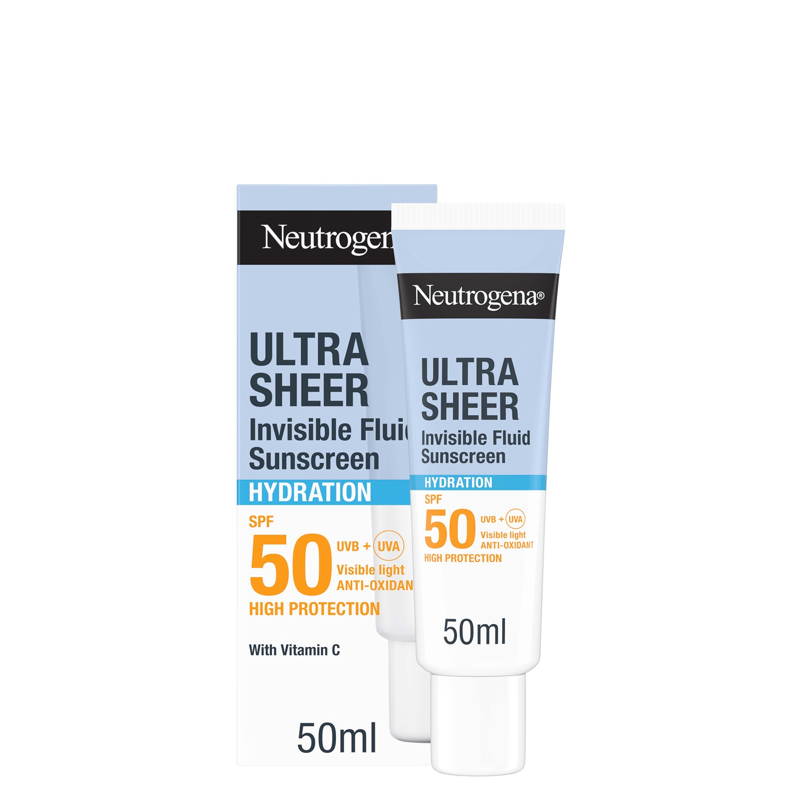 

Neutrogena Ultra Sheer Invisible Fluid Sunscreen Hydration SPF50