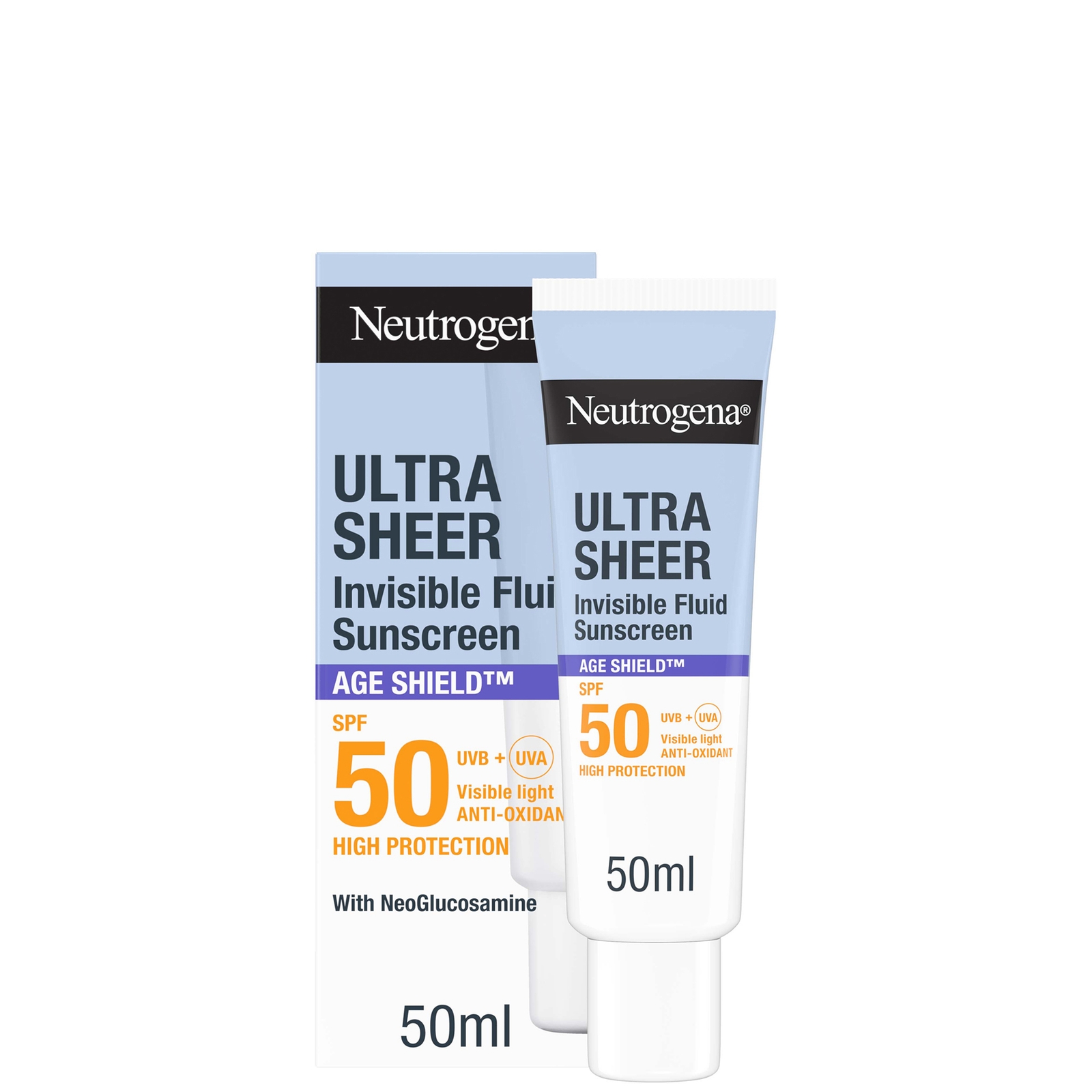 

Neutrogena Ultra Sheer Invisible Fluid Sunscreen Age Shield SPF50