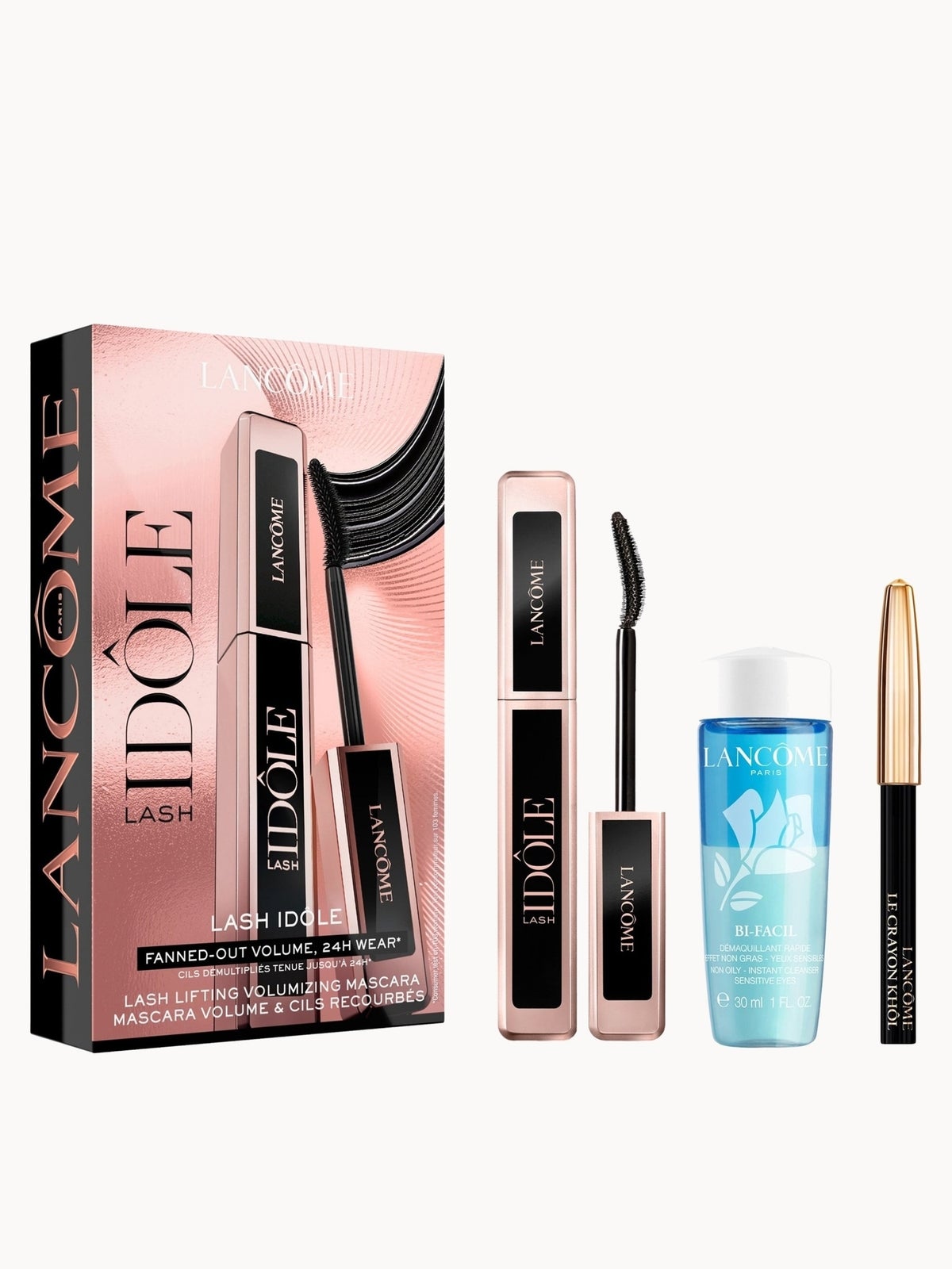 Lancôme Lash Idole Mascara, Khol Liner and Mini Bifacil Set (Worth £46.23)