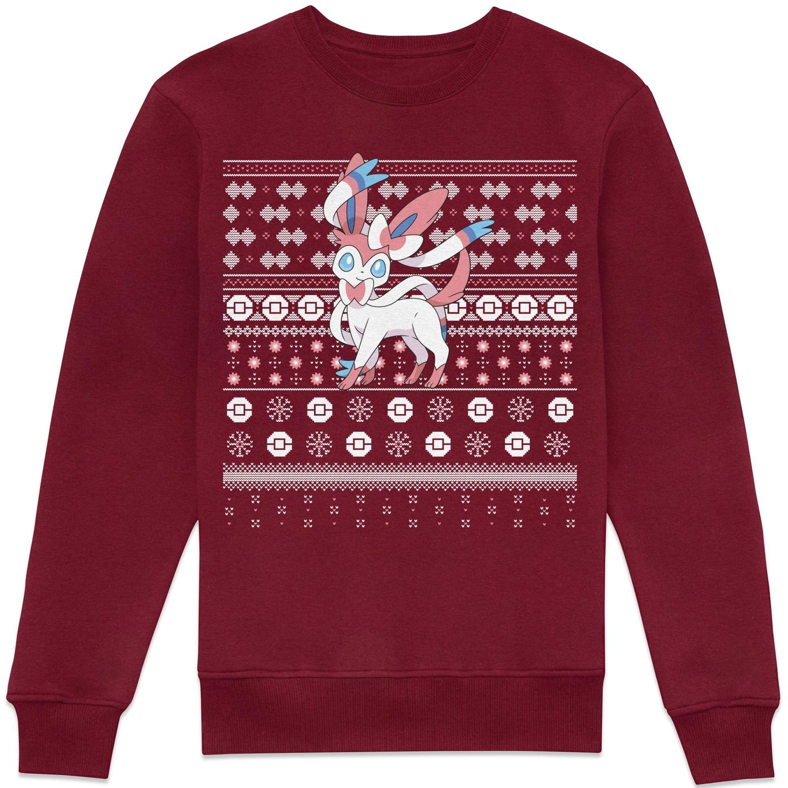 Pokémon Sylveon Christmas Sweatshirt - Burgundy - XXL