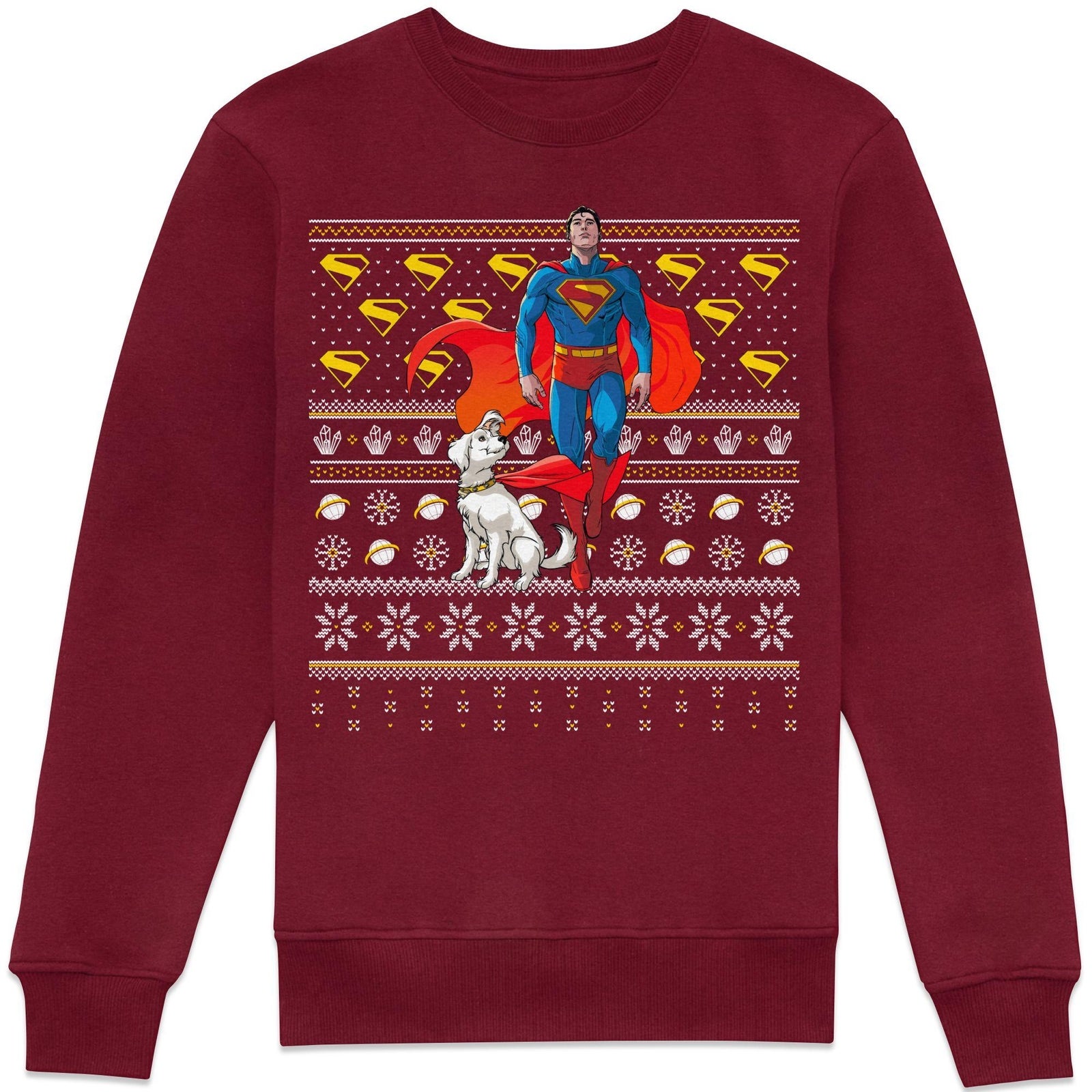 Superman And Krypto Christmas Sweat - Bordeaux