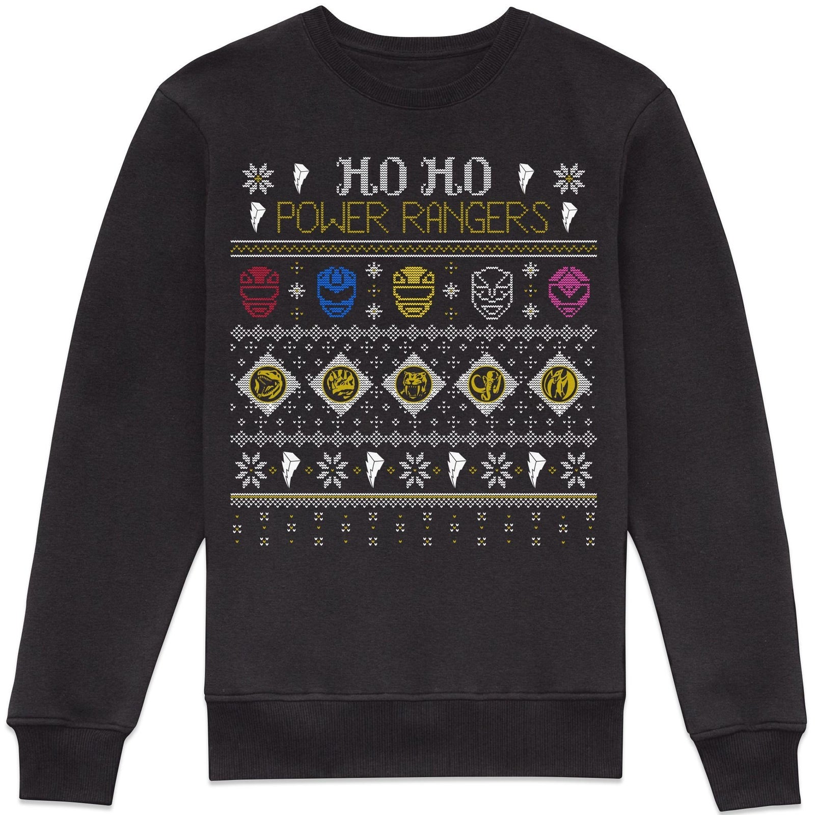 Power Rangers Stitch Christmas Sweatshirt - Black - XS