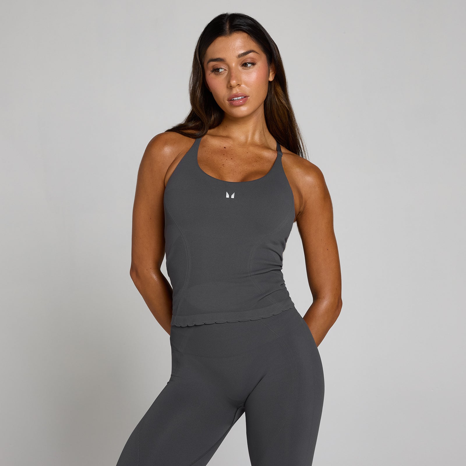 MP Women's Tempo Ultra Naadloze Longline Vest - Robust Grijs - XS