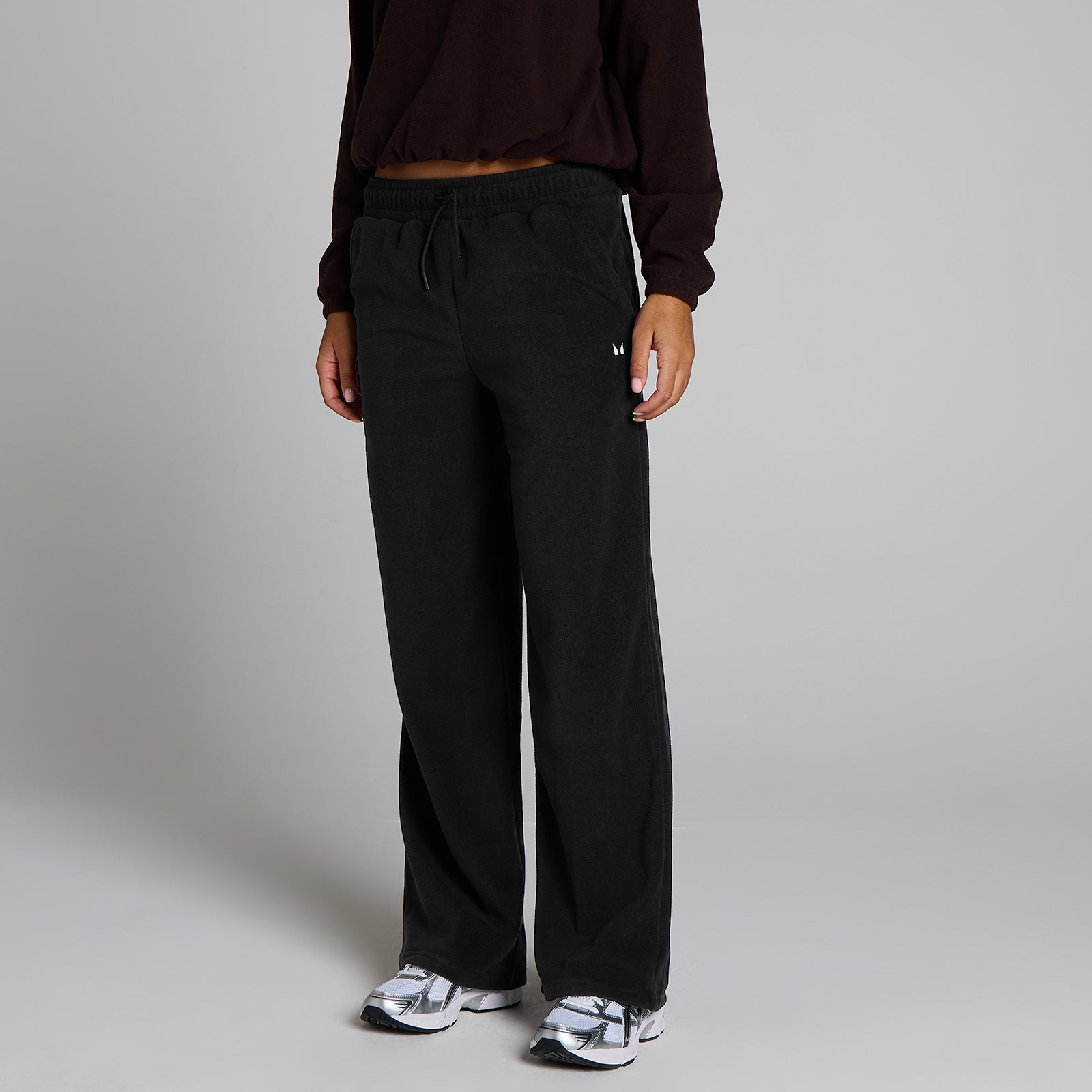 Pantaloni Sport cu Picior Drept Fleece pentru Femei MP - Negru - XS