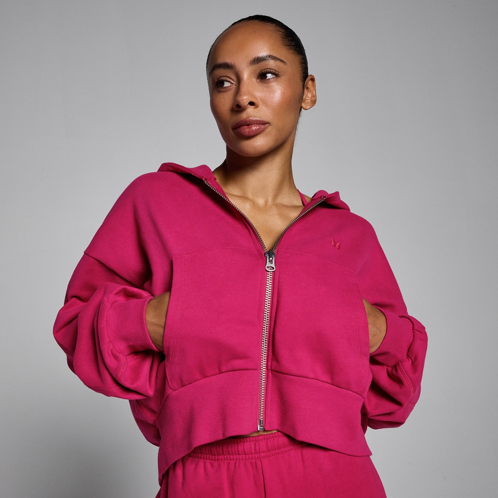 MP Damen Lifestyle Hoodie mit durchgehendem Reißverschluss - Bold Berry - XL