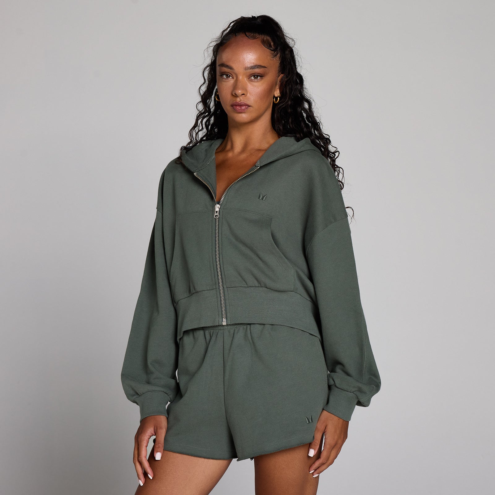 MP Femme Lifestyle Zip Through Sweat à Capuche - Cloudy Green
