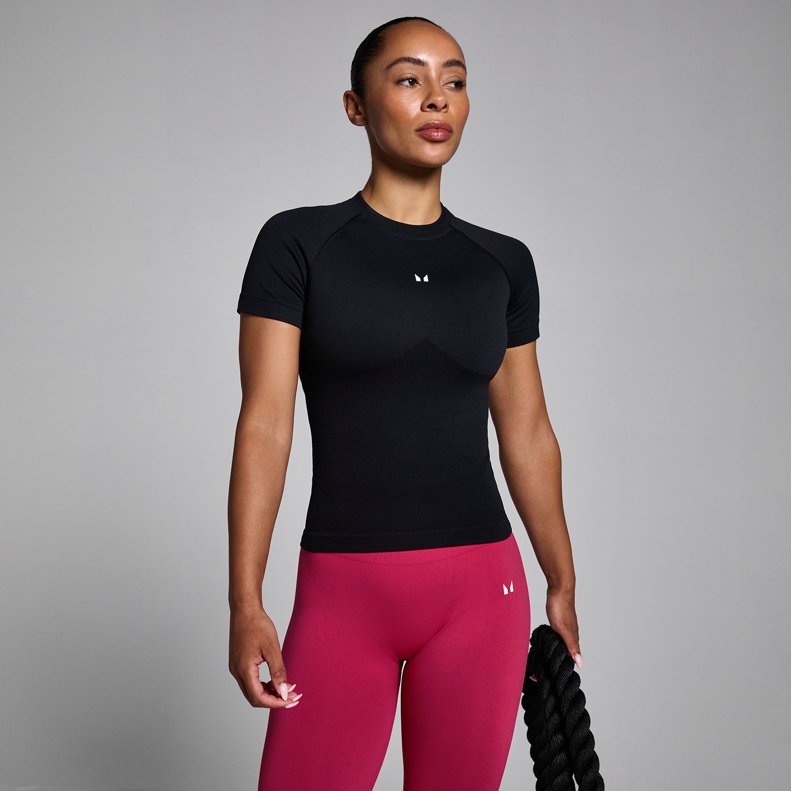 Tricou Fără Cusături MP Women's Lift Body Fit - Negru - L