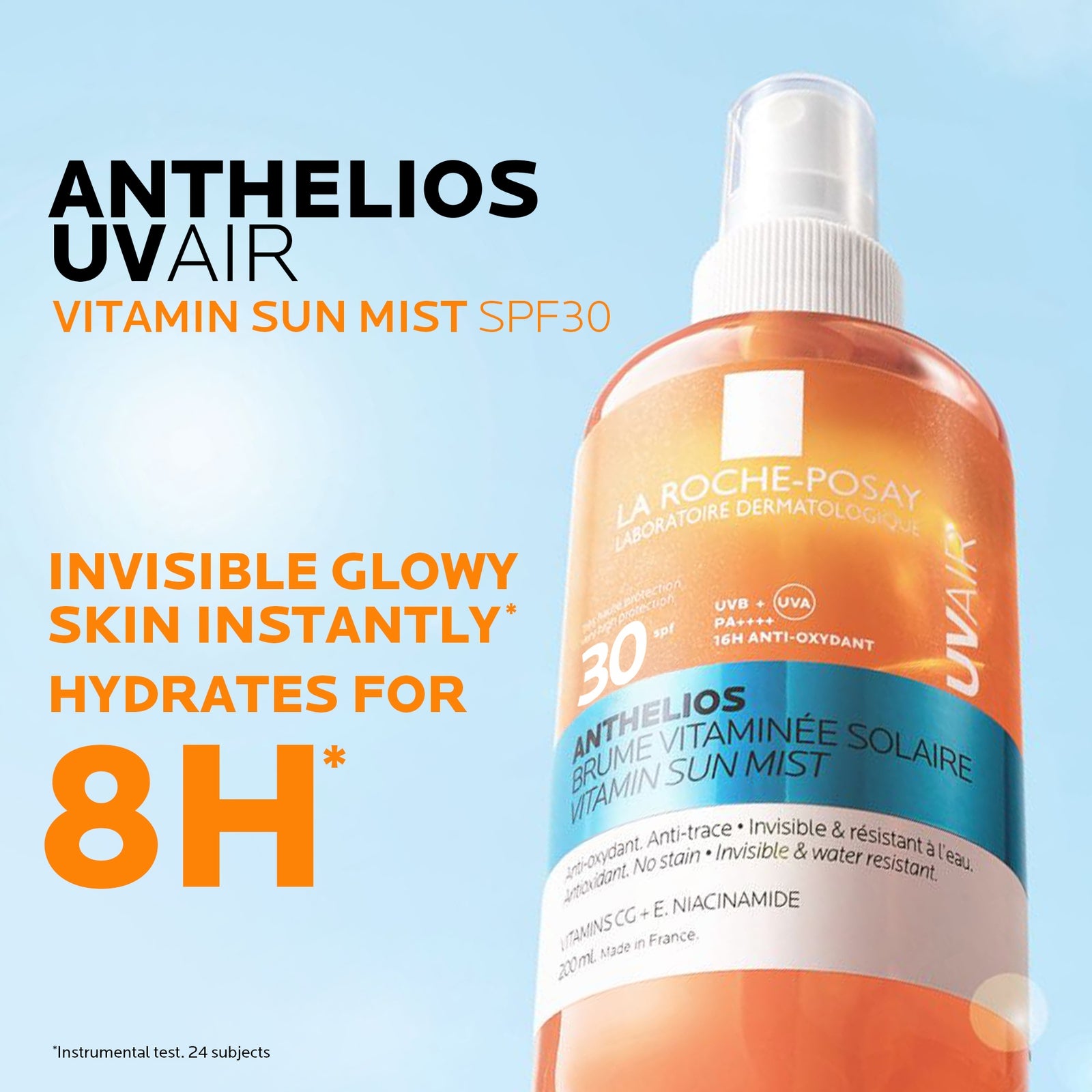 La Roche Posay Anthelios UVAIR Vitamin Sun Mist SPF30, High UV Protection, With Vitamin E & Hyaluronic Acid,200ml 3