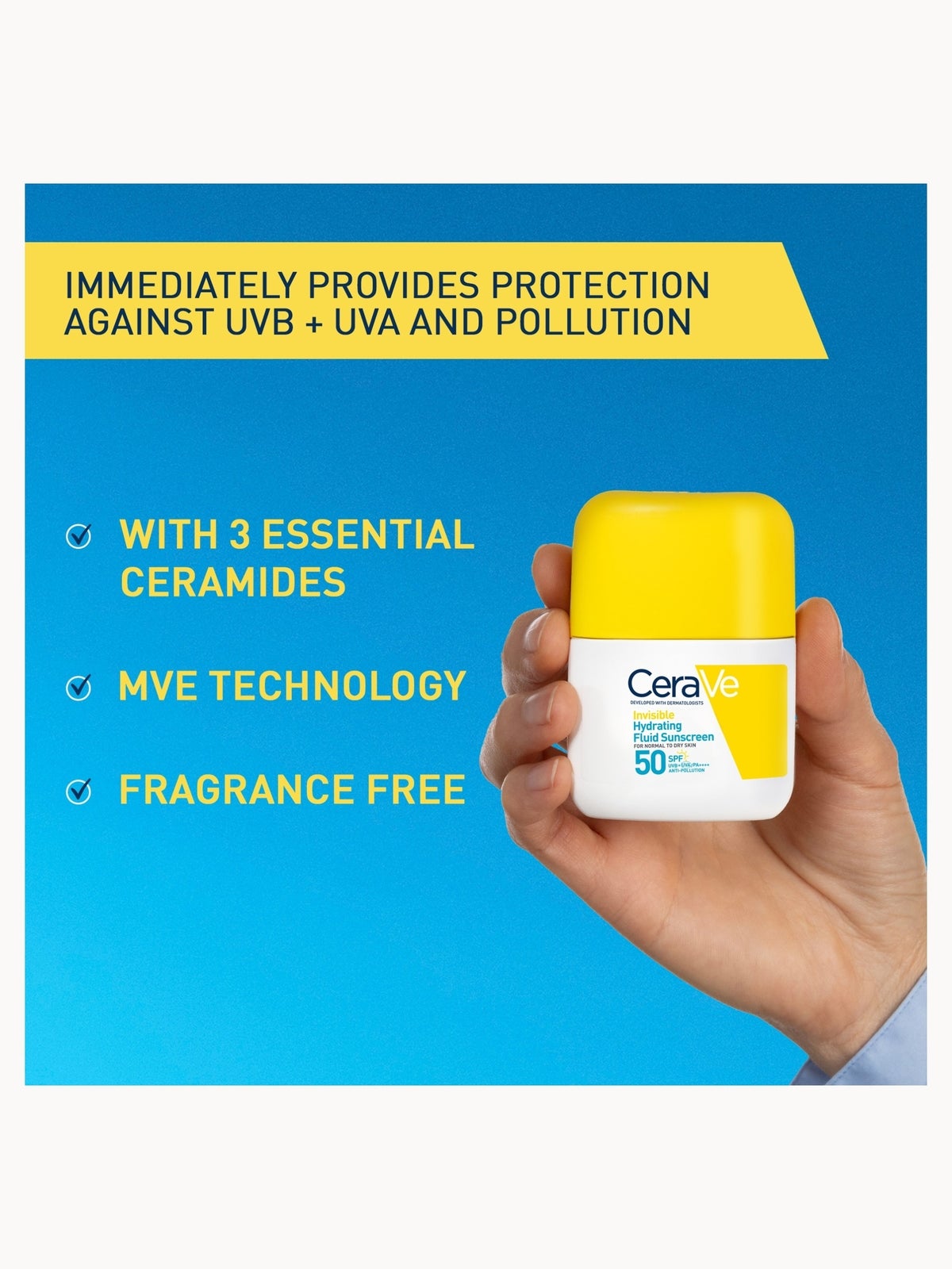 CeraVe Invisible Hydrating Fluid Sunscreen SPF 50 50ml 4