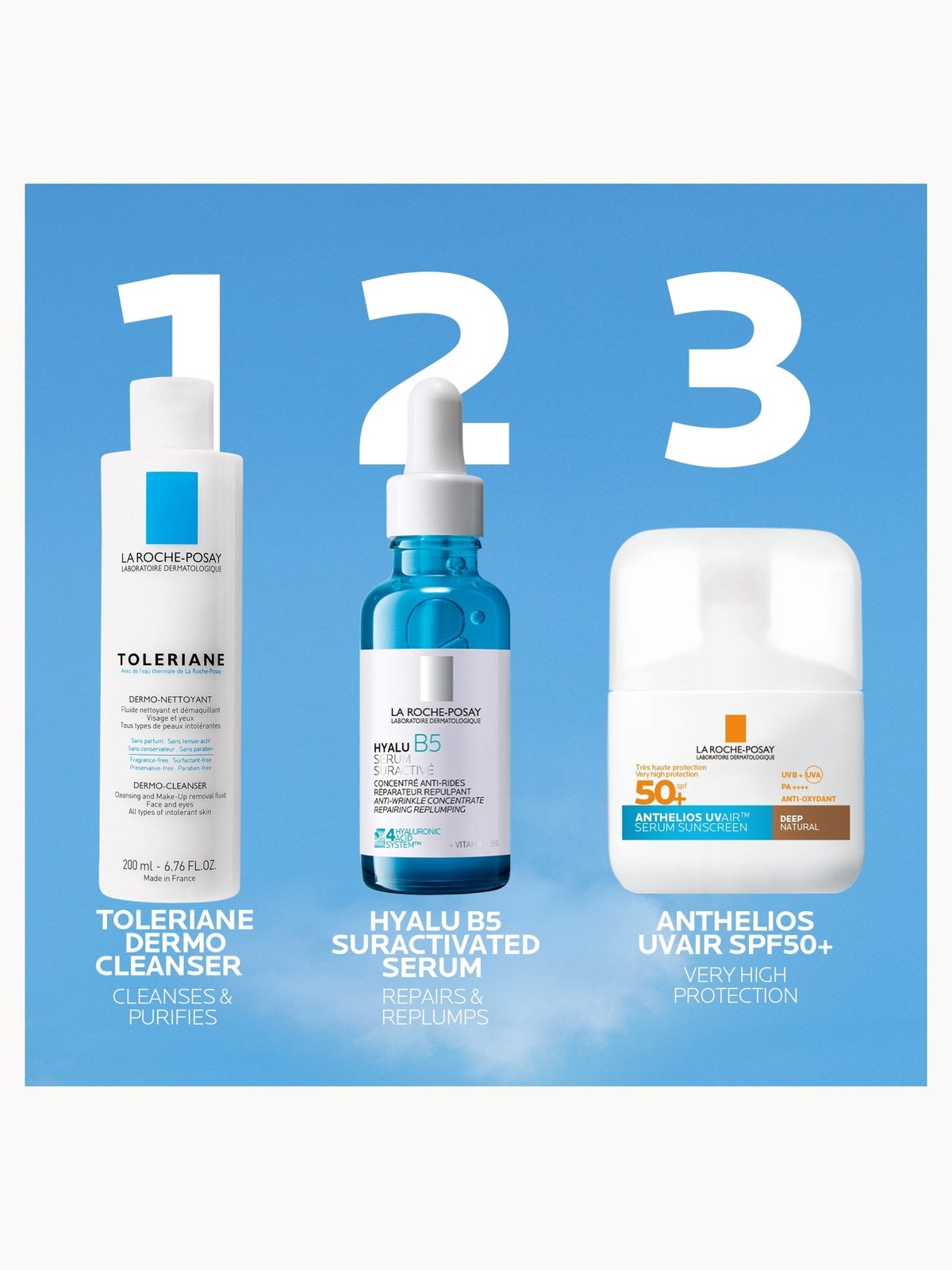 La Roche Posay Anthelios UVAIR Serum Sunscreen SPF50+ Deep with Hyaluronic Acid, Niacinamide & Vitamin E, For all skin types, 50ml 4