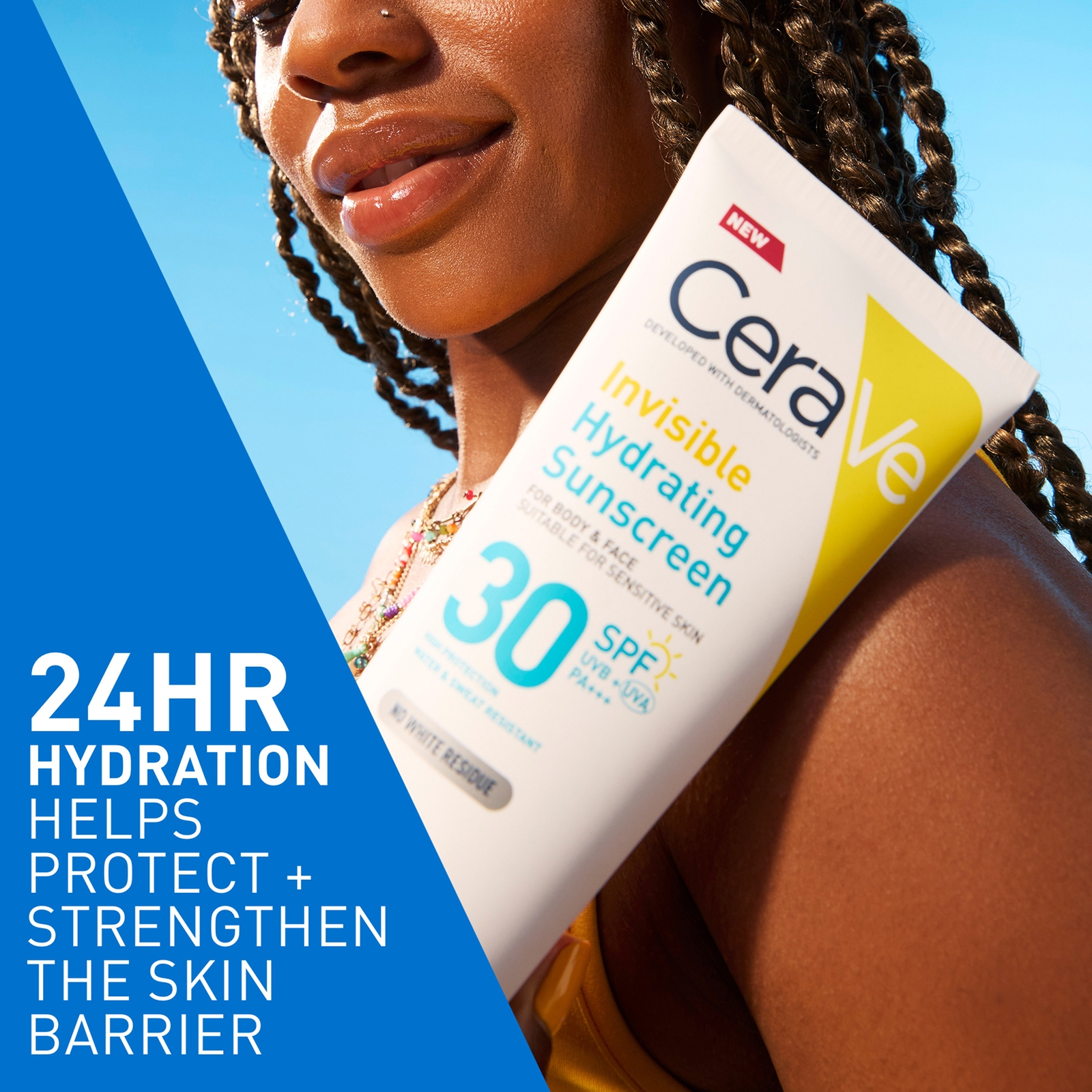 Thumbnail - CeraVe Invisible Hydrating Sunscreen SPF 30 for body, face, & all skin types with 3 essential ceramides 75 ml
