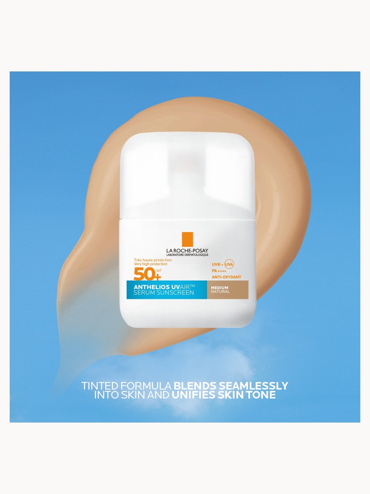 La Roche Posay Anthelios UVAIR Serum Sunscreen SPF50+ Medium with Hyaluronic Acid, Niacinamide & Vitamin E, For all skin types, 50ml 3