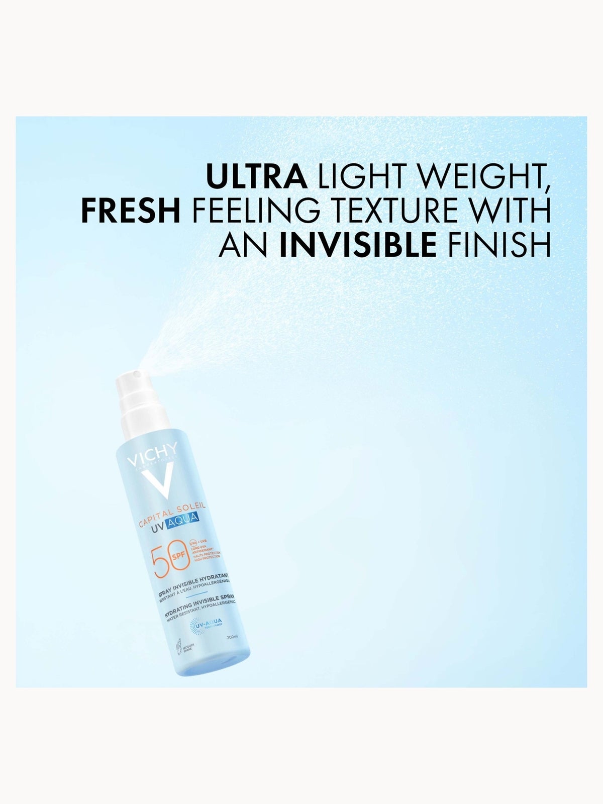 Vichy Capital Soleil UV Aqua Hydrating Invisible Spray SPF50 200ml 3