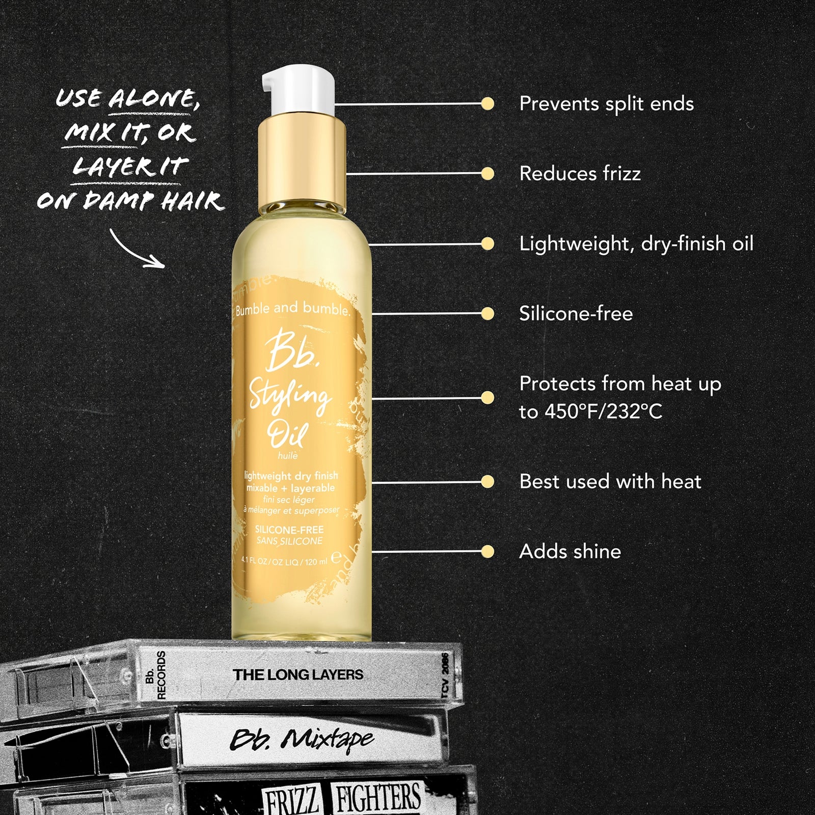 Bumble and bumble Styling Oil Lightweight Hair Oil with Heat Protectant 120ml 3