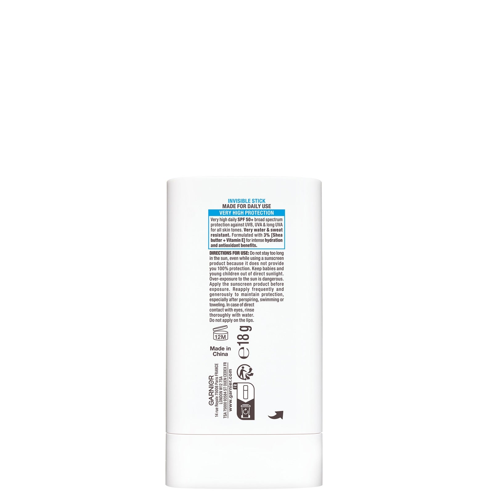 Garnier Ambre Solaire Super UV SPF50+ Stick 18g 2
