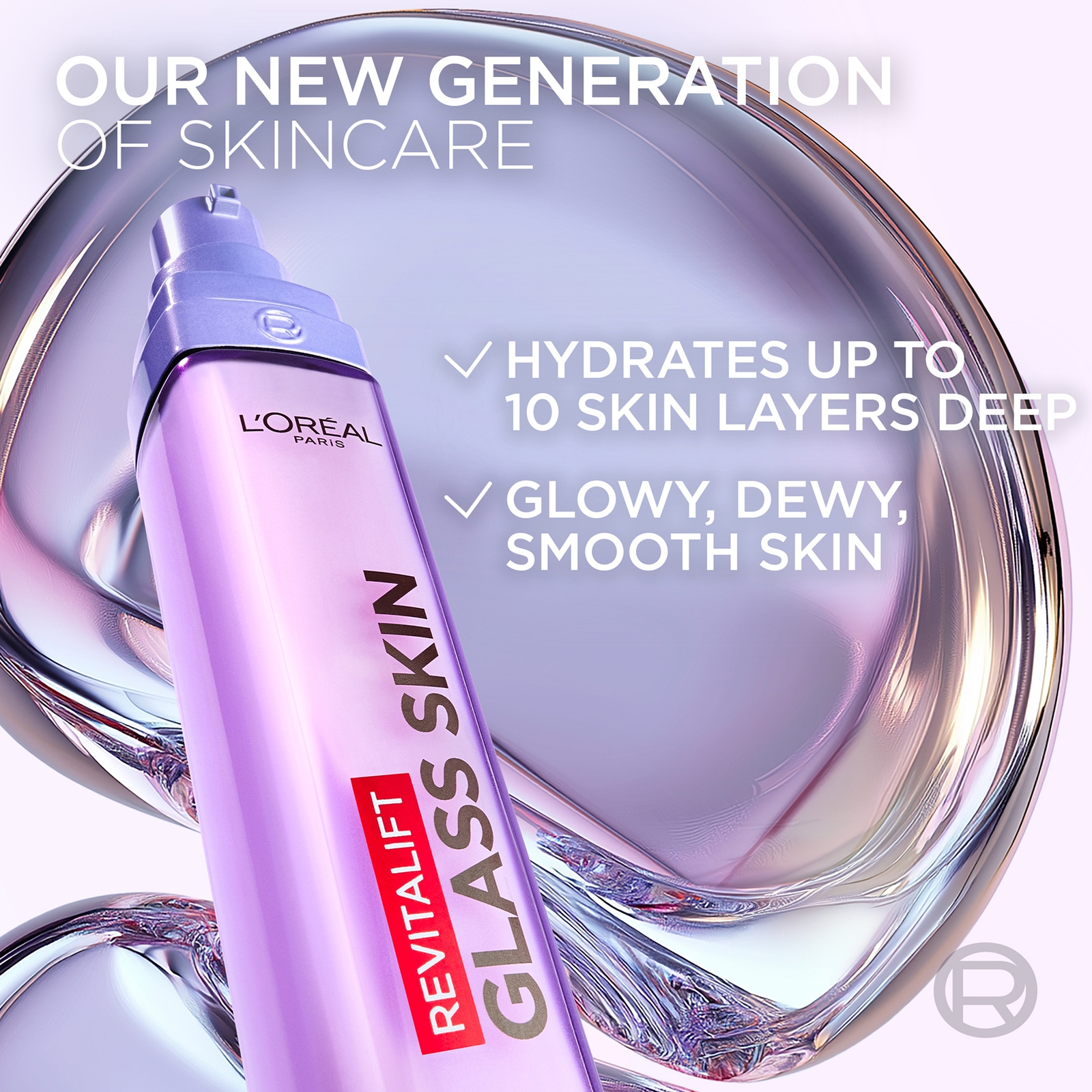 Thumbnail - L'Oréal Paris Revitalift Filler Glass Skin Liquid Cream Face Moisturiser, 50ml