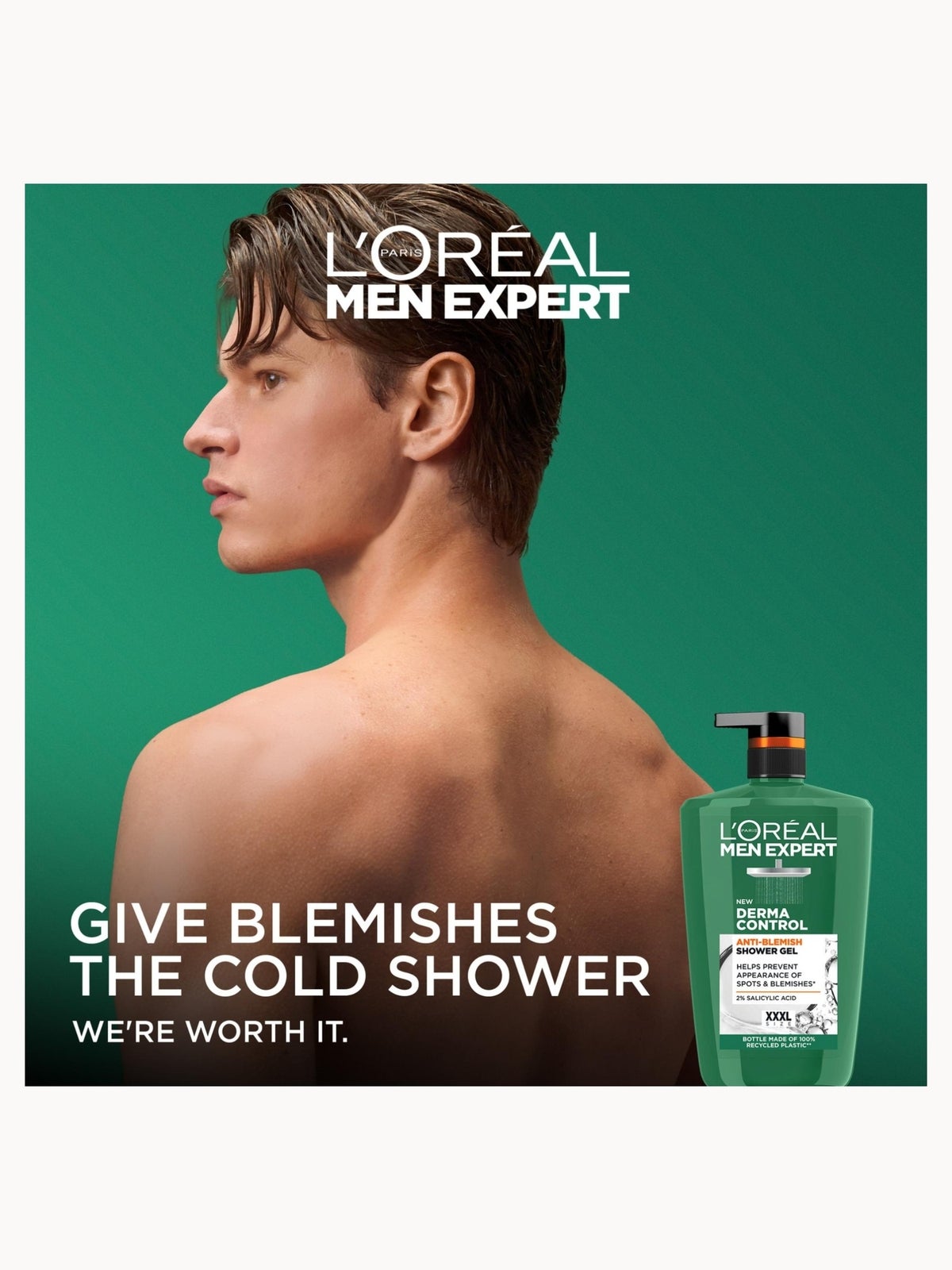 L'Oréal Men Expert Derma Control Anti-Blemish Shower Gel 2% Salicylic Acid 1L 2