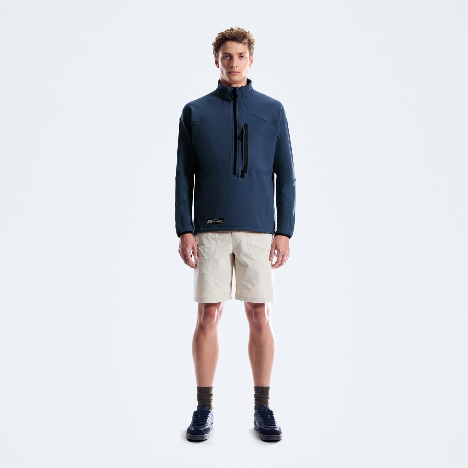 Men's Big Wall Half Zip - Blue