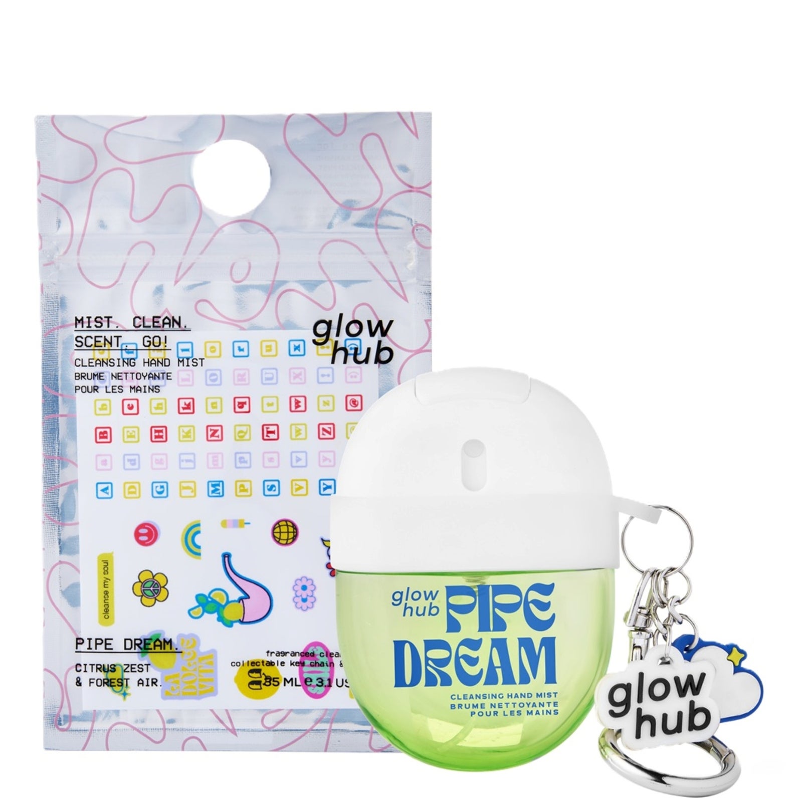 Glow Hub Cleansing Hand Mist 35ml (Various Scents) - Pipe Dream