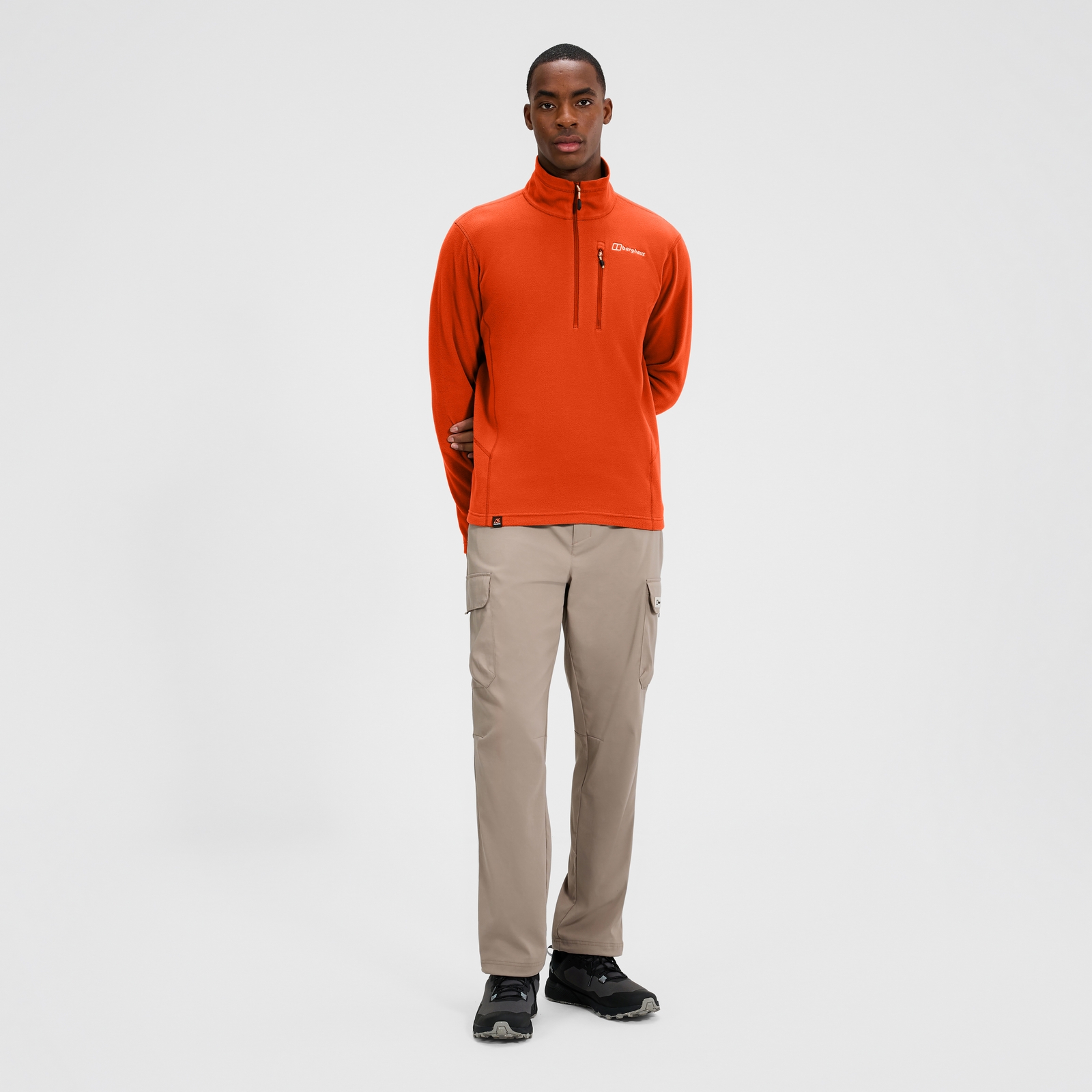 Men's Prism Micro Half Zip Polartec Fleece - Orange