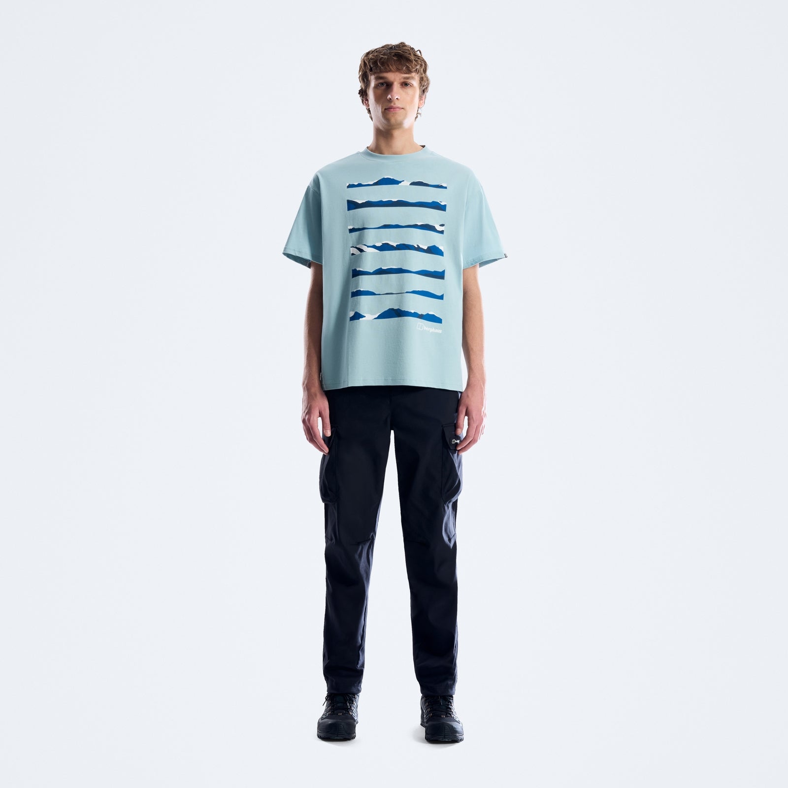 Men's Geo Landscape Tee Light Blue