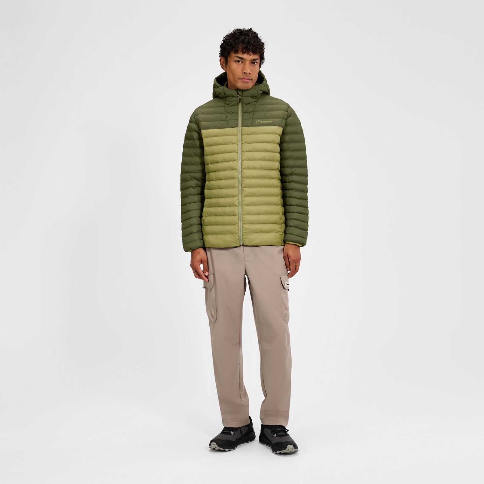 Image of Men's Vaskye Jacket - Dark Green/Light Grey