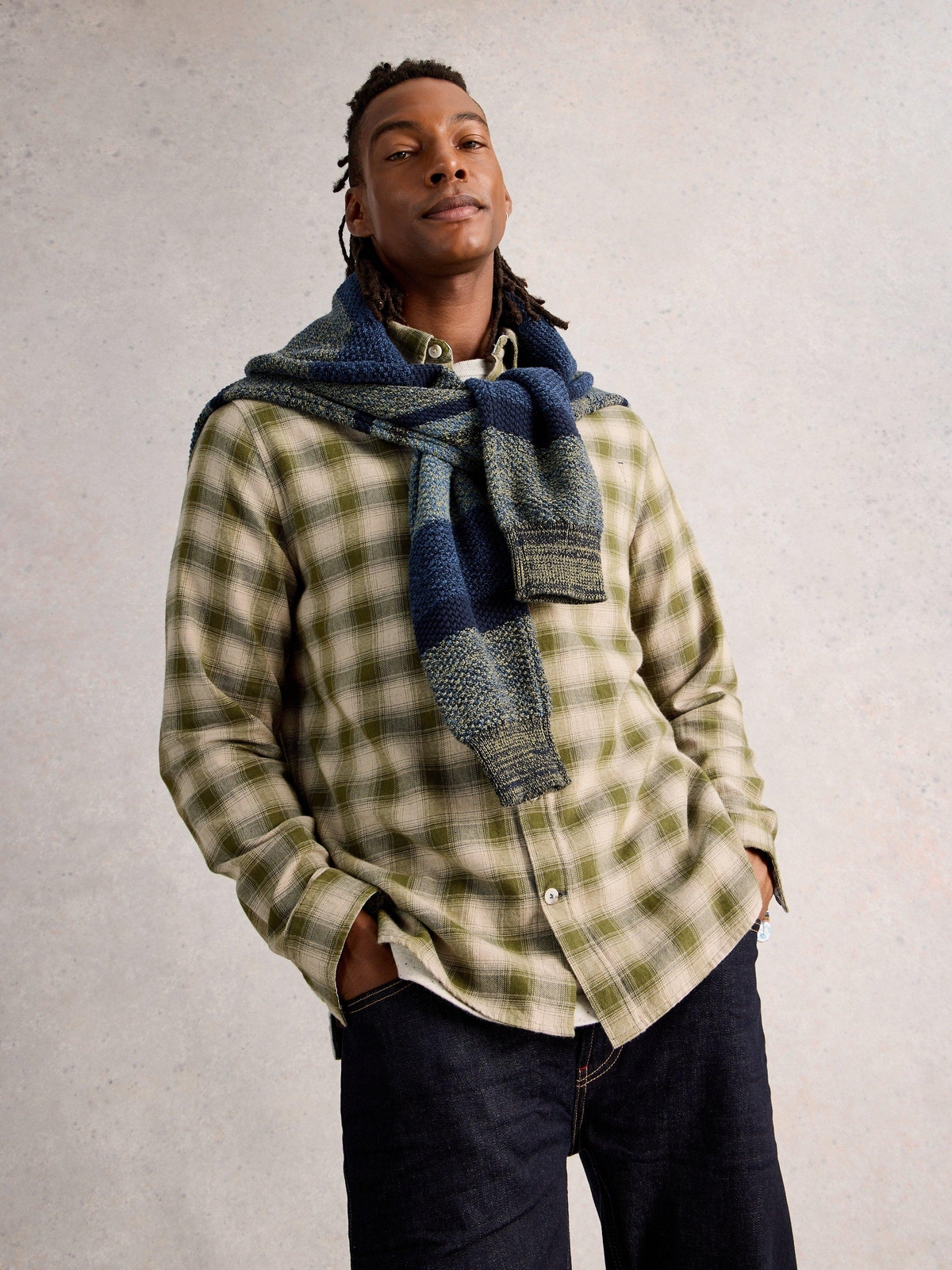 Zweifarbiges Karohemd Ludlow - M