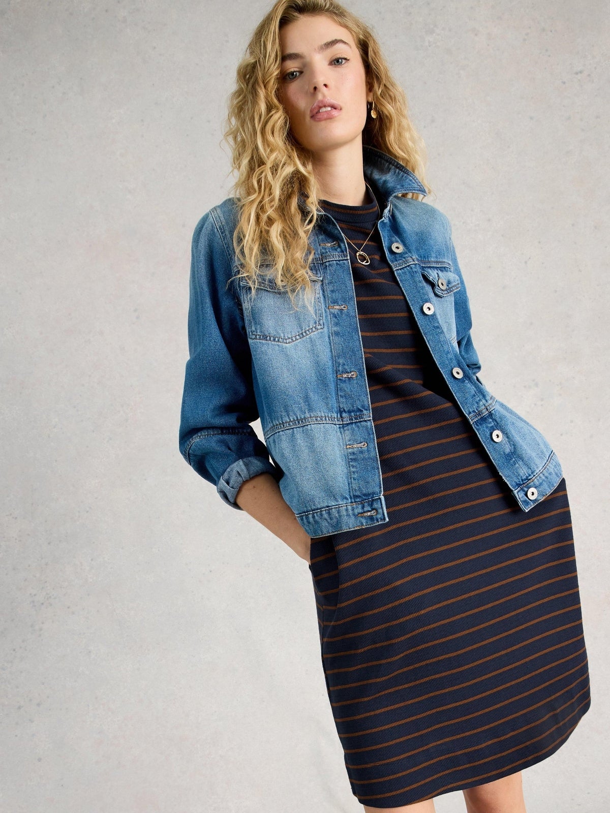 Gestreiftes Kleid Amy - 52/R