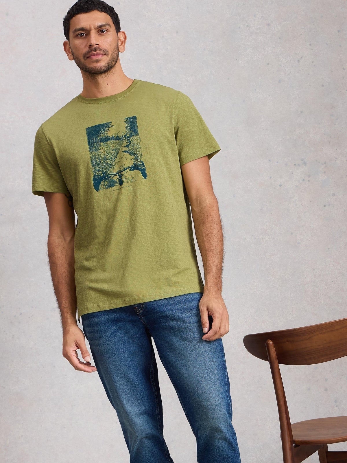 Grafik-T-Shirt Abersoch mit Naturmotiv - XL/R