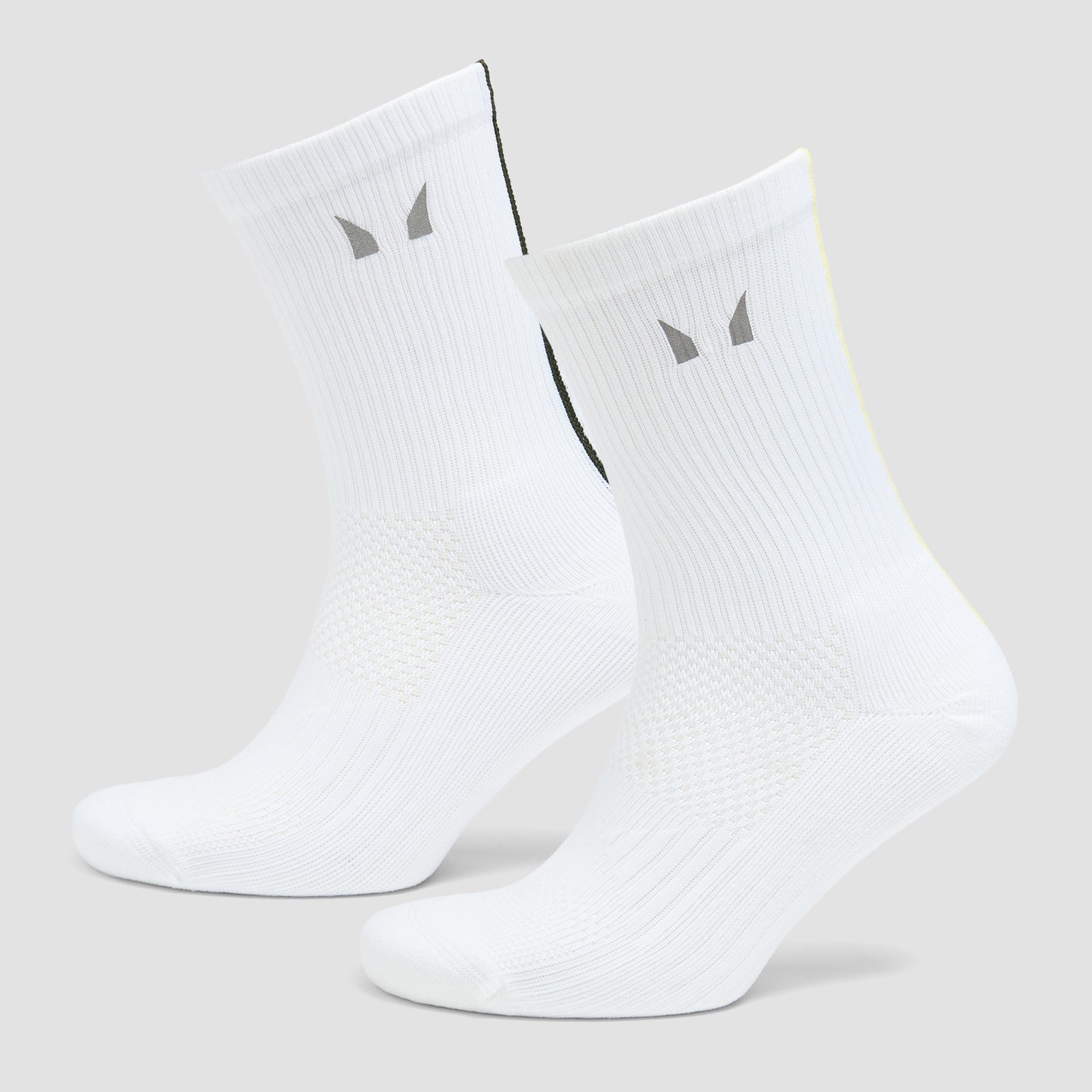 MP Stripe Running Chaussettes (2 Pack) - Buttercream/Cloudy Green