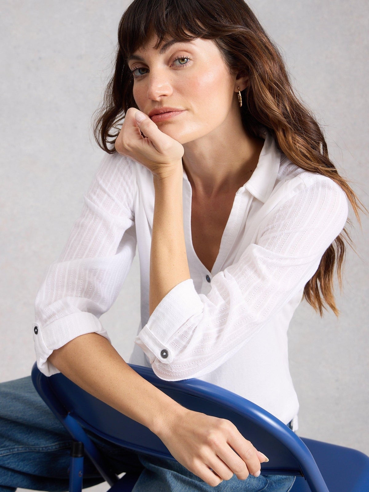 Bluse Annie aus Material-Mix - 48