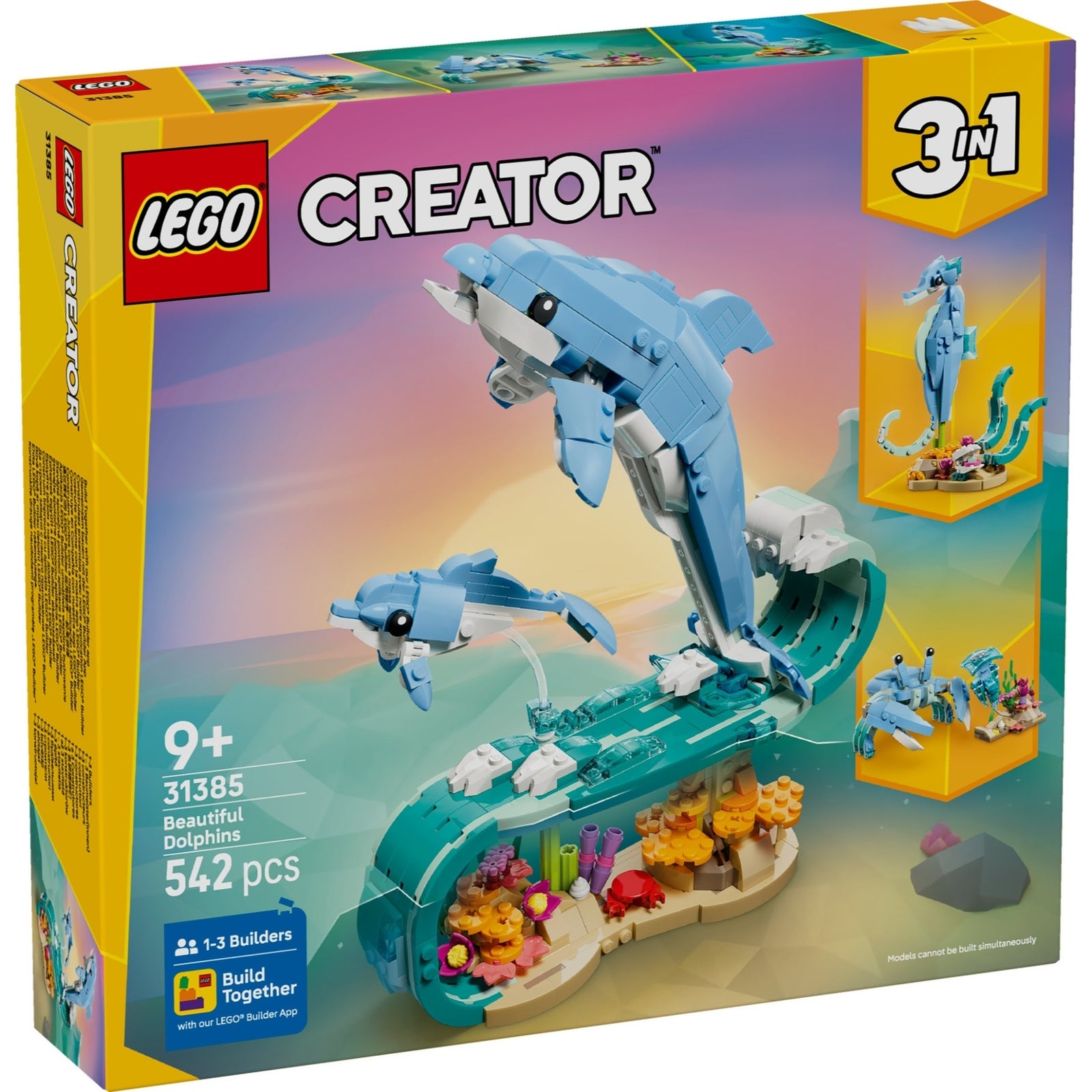 Lego® Creator 3-in-1 31385 Meerestiere: Wunderschöne Delfine 9+ Jahre