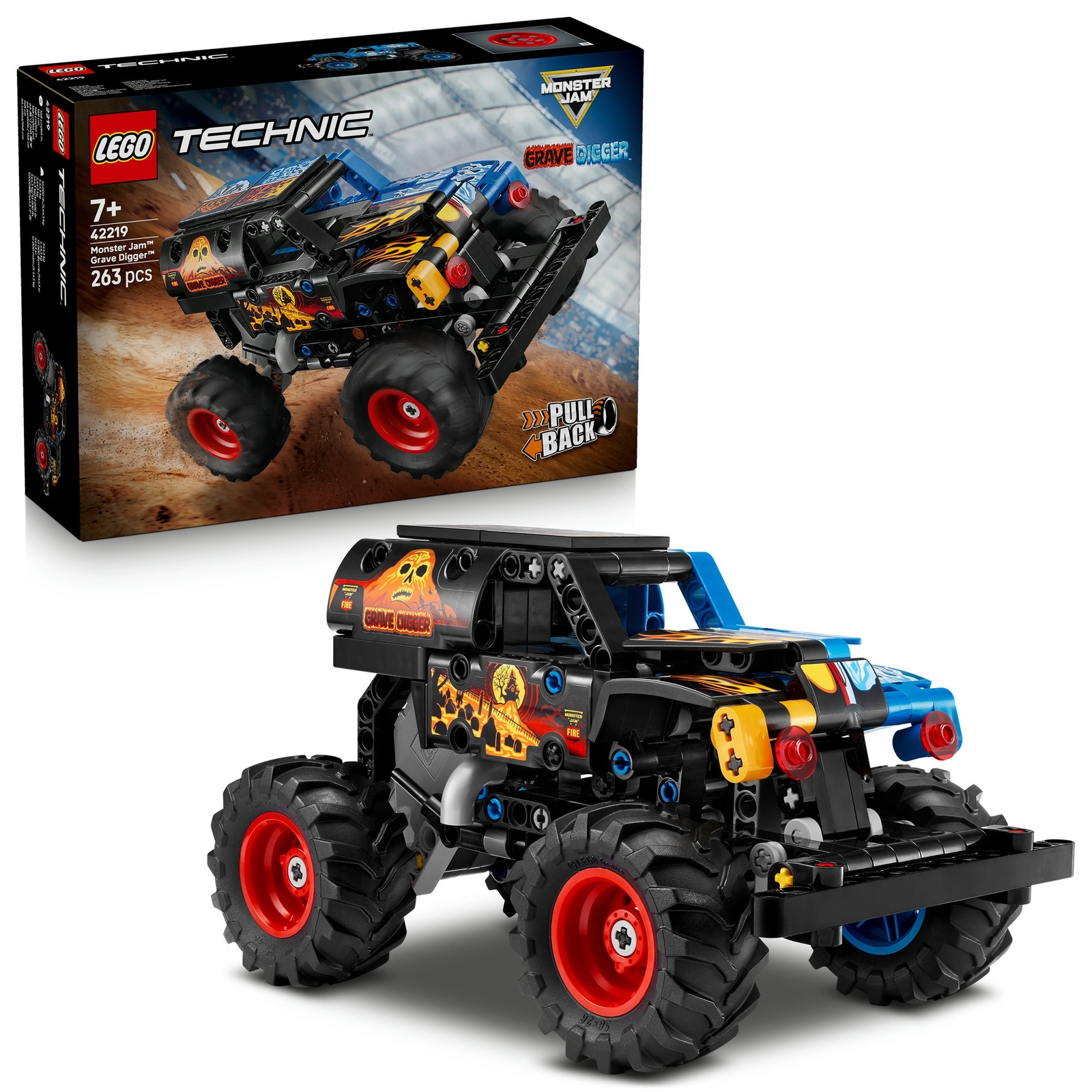 Image of LEGO Technic Monster Jam Grave Digger Fire and Ice 42219