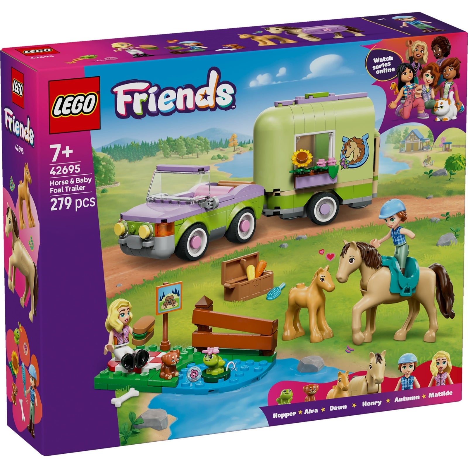 LEGO® Friends Horse & Baby Foal Trailer Toy Set 42695