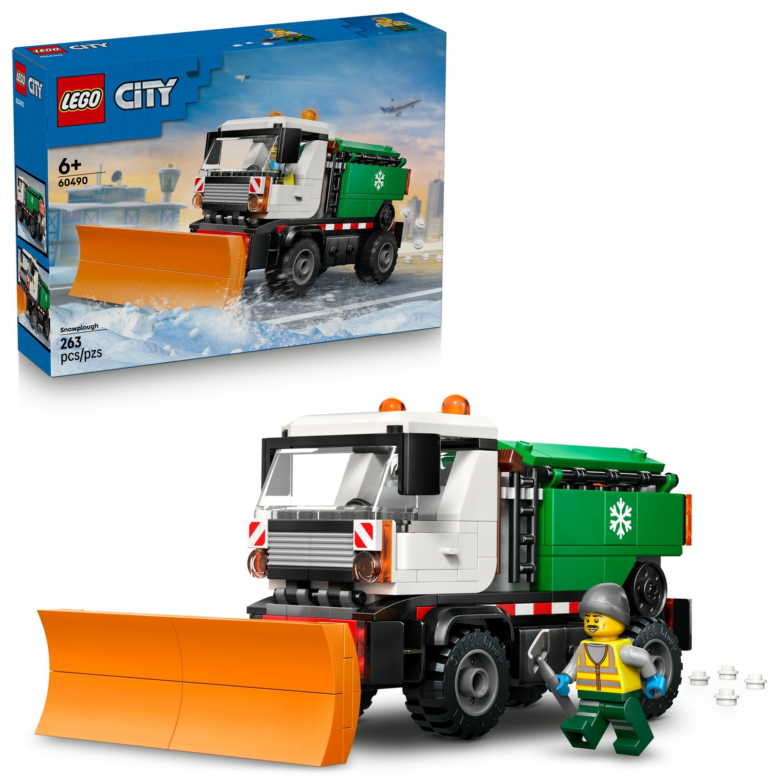 LEGO City Snowplough Truck Toy Vehicle with Minifigure 60490