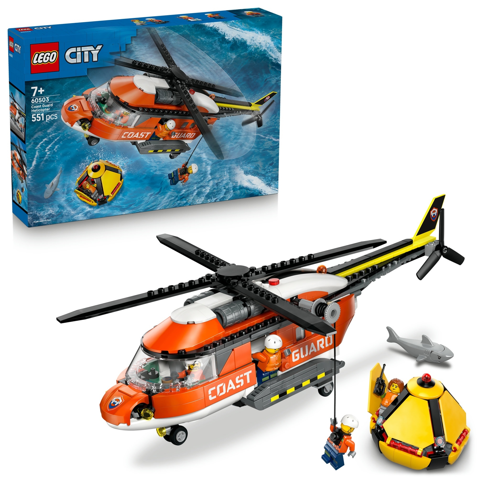 LEGO City Coast Guard Helicopter Toy Building Set 60503