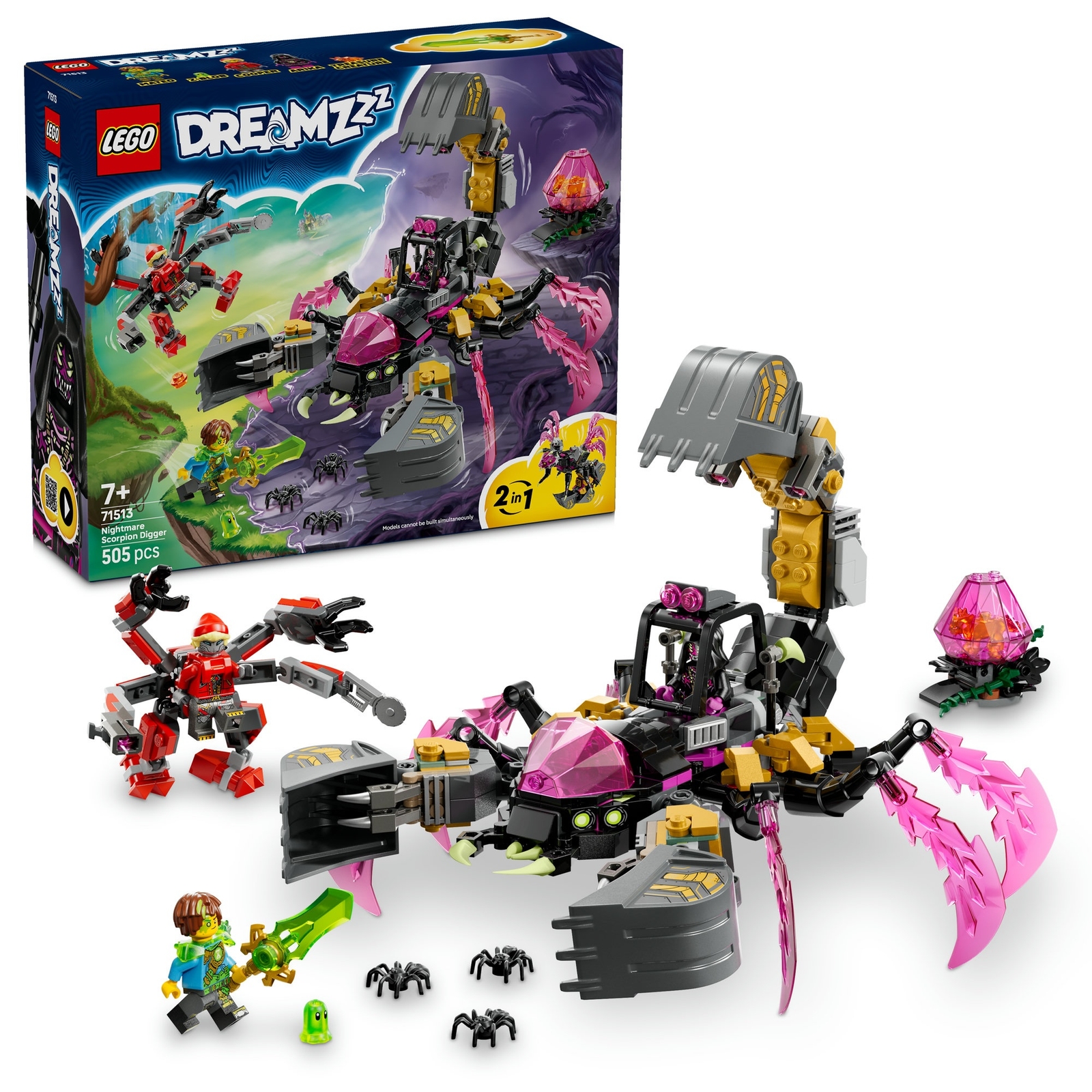 Image of LEGO DREAMZzz 2in1 Nightmare Scorpion Digger Toy 71513