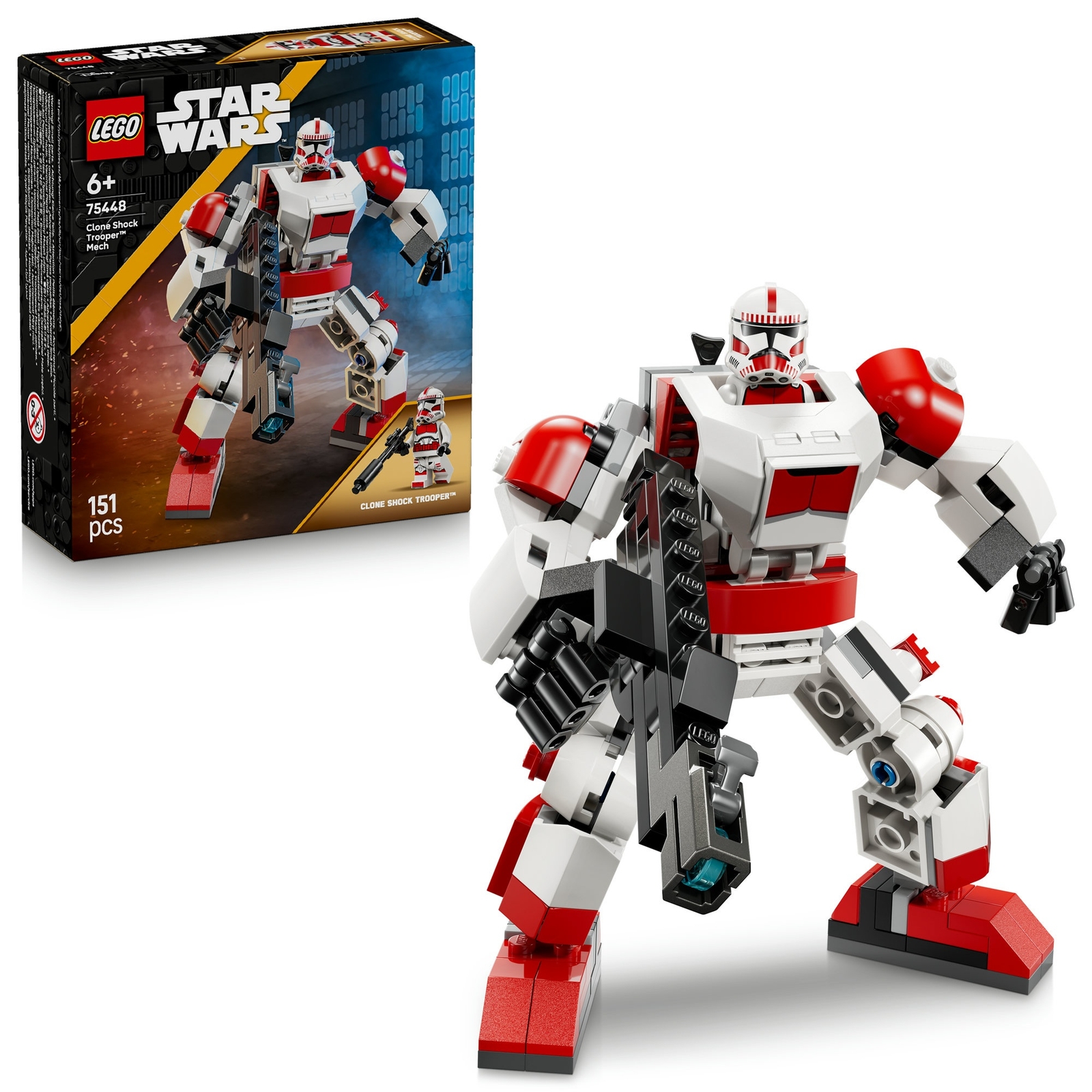 Image of LEGO Star Wars Clone Shock Trooper Mech Building Toy 75448