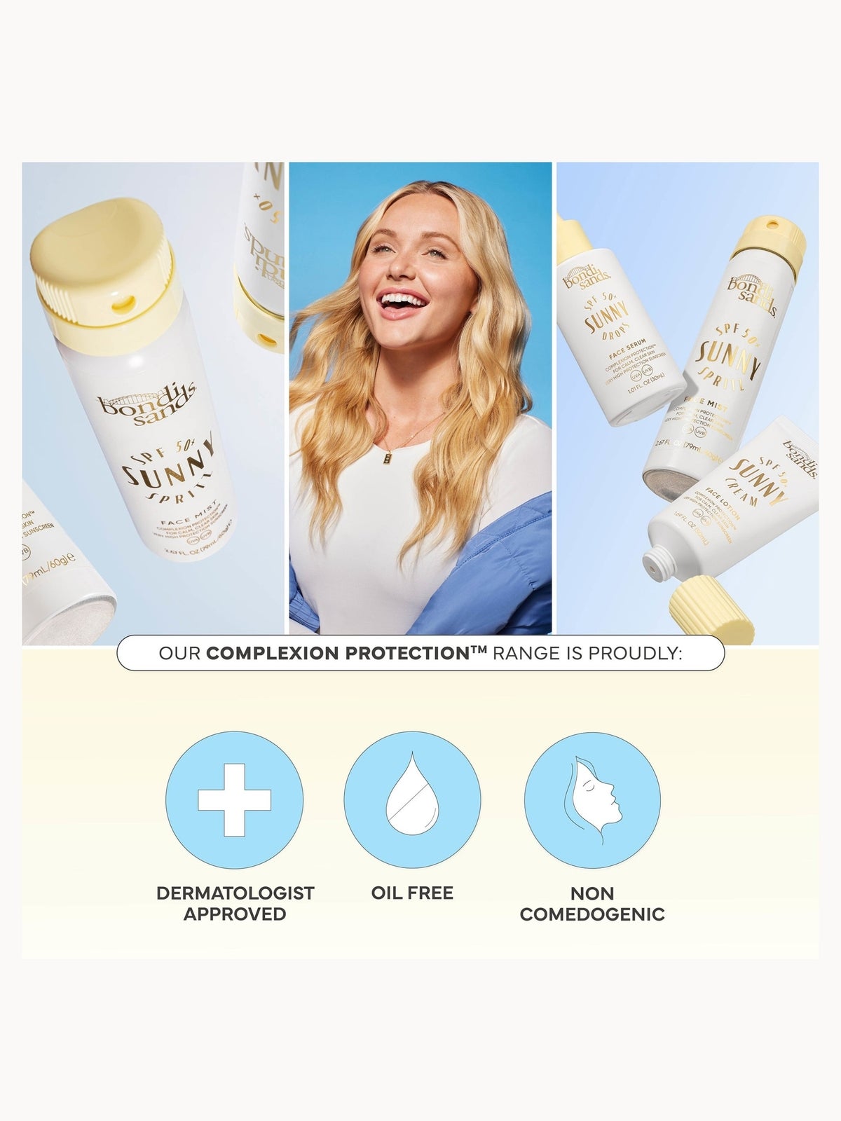 Bondi Sands Sunny SPF 50+ Face Mist 60g 3