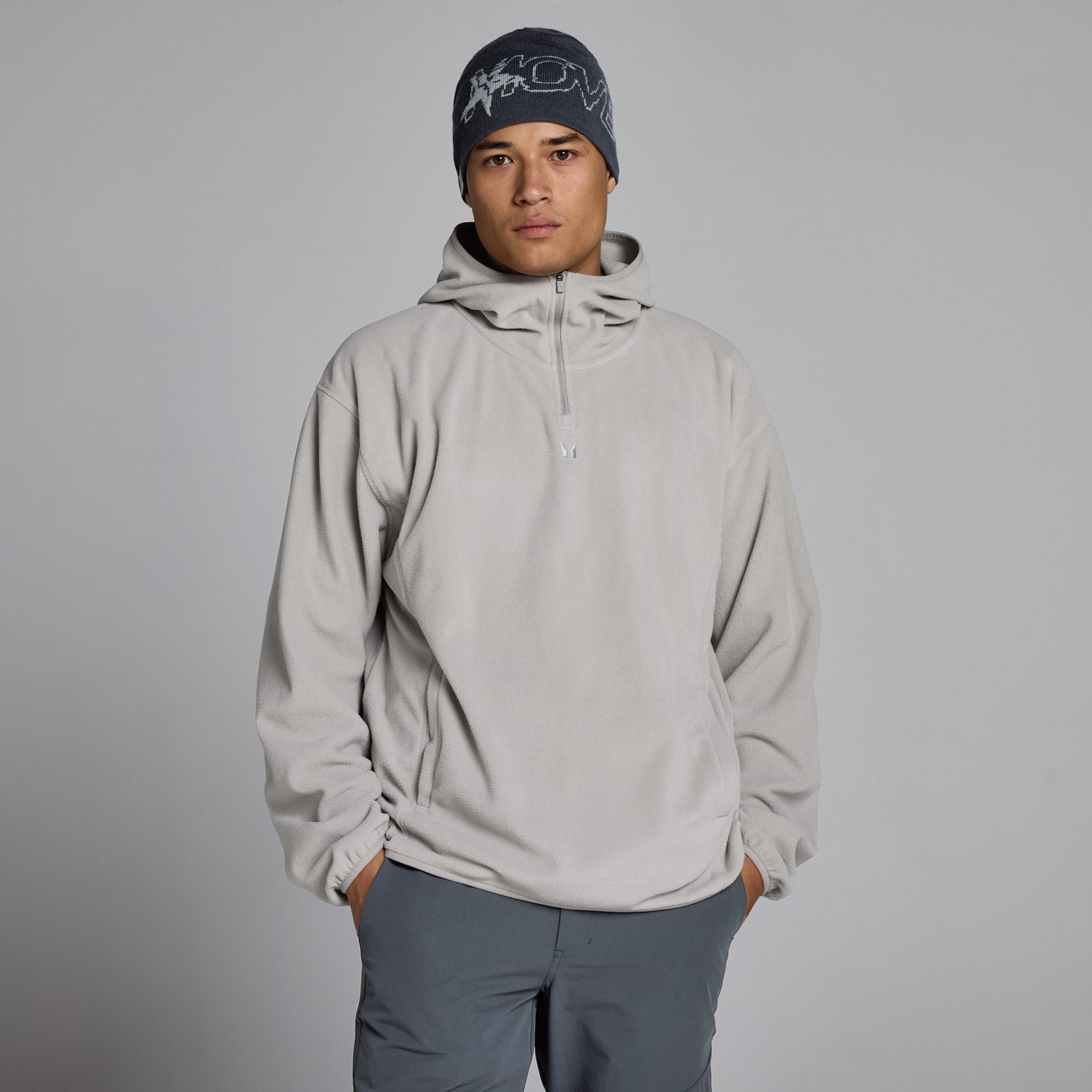 Hanorac Bărbați MP cu Fermoar 1/4 din Fleece - Gri Sustained - XS