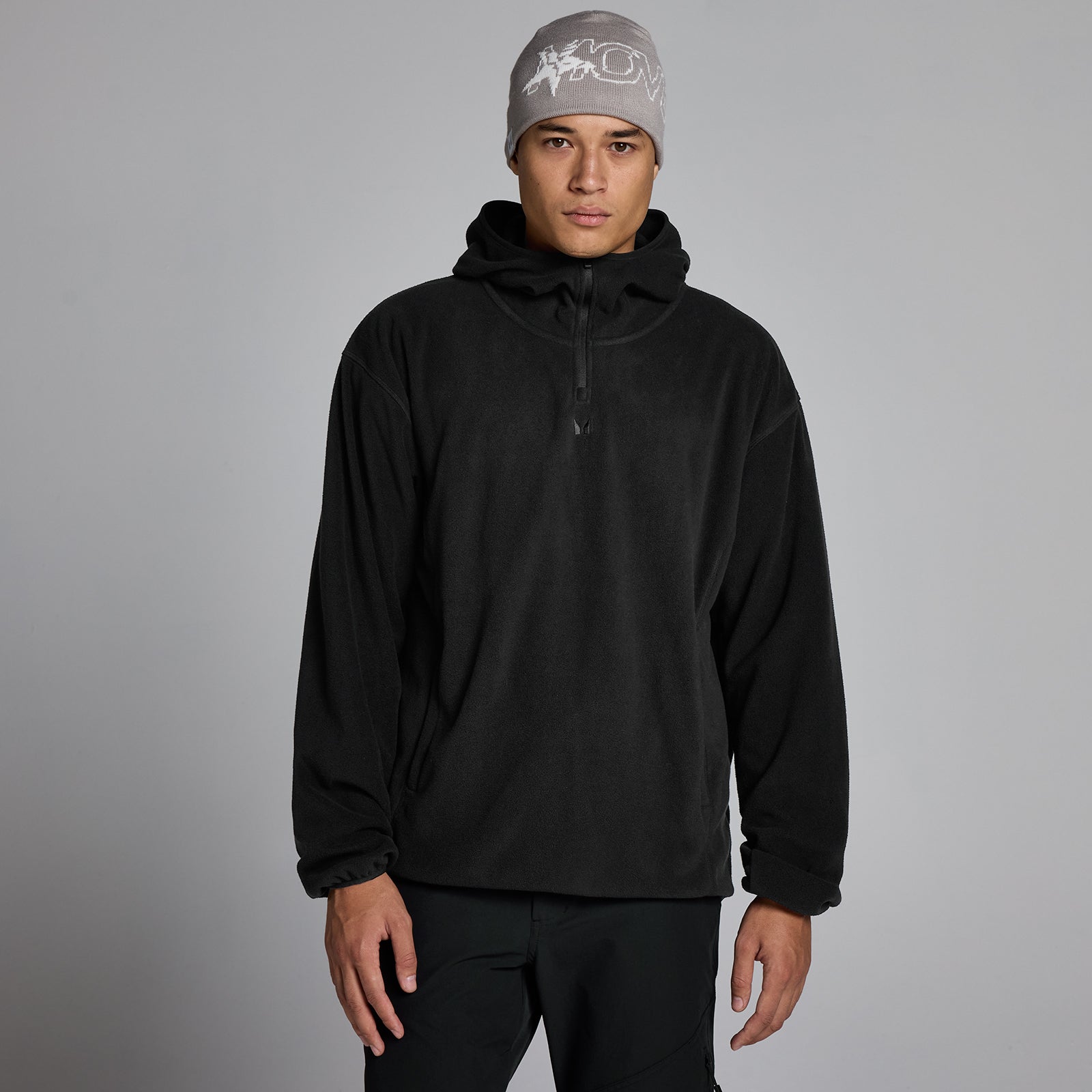 Hanorac Bărbați MP cu Fermoar 1/4 din Fleece - Negru - M