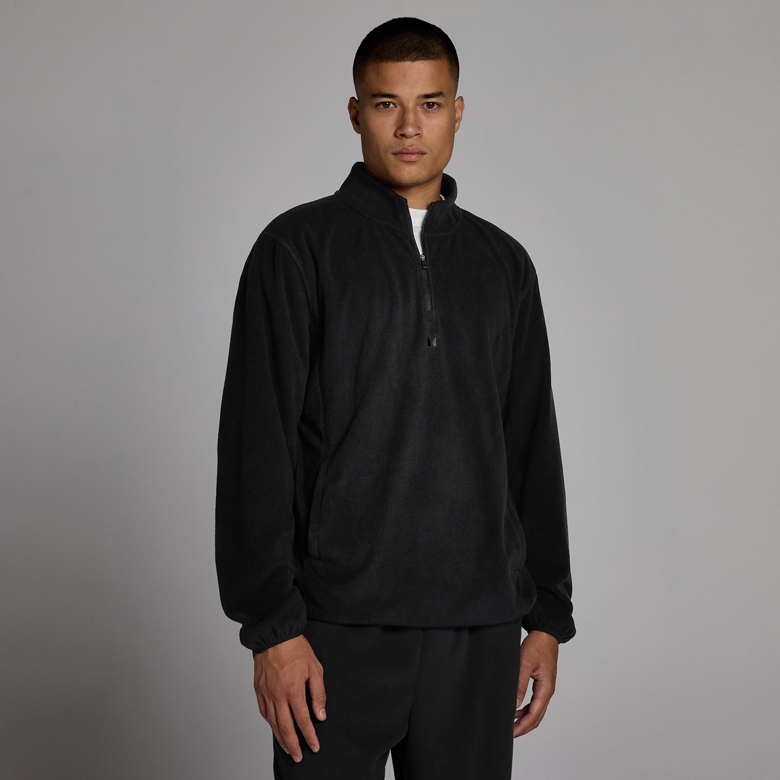 Bluză Fleece MP pentru Bărbați cu Fermoar 1/4 - Negru - XS